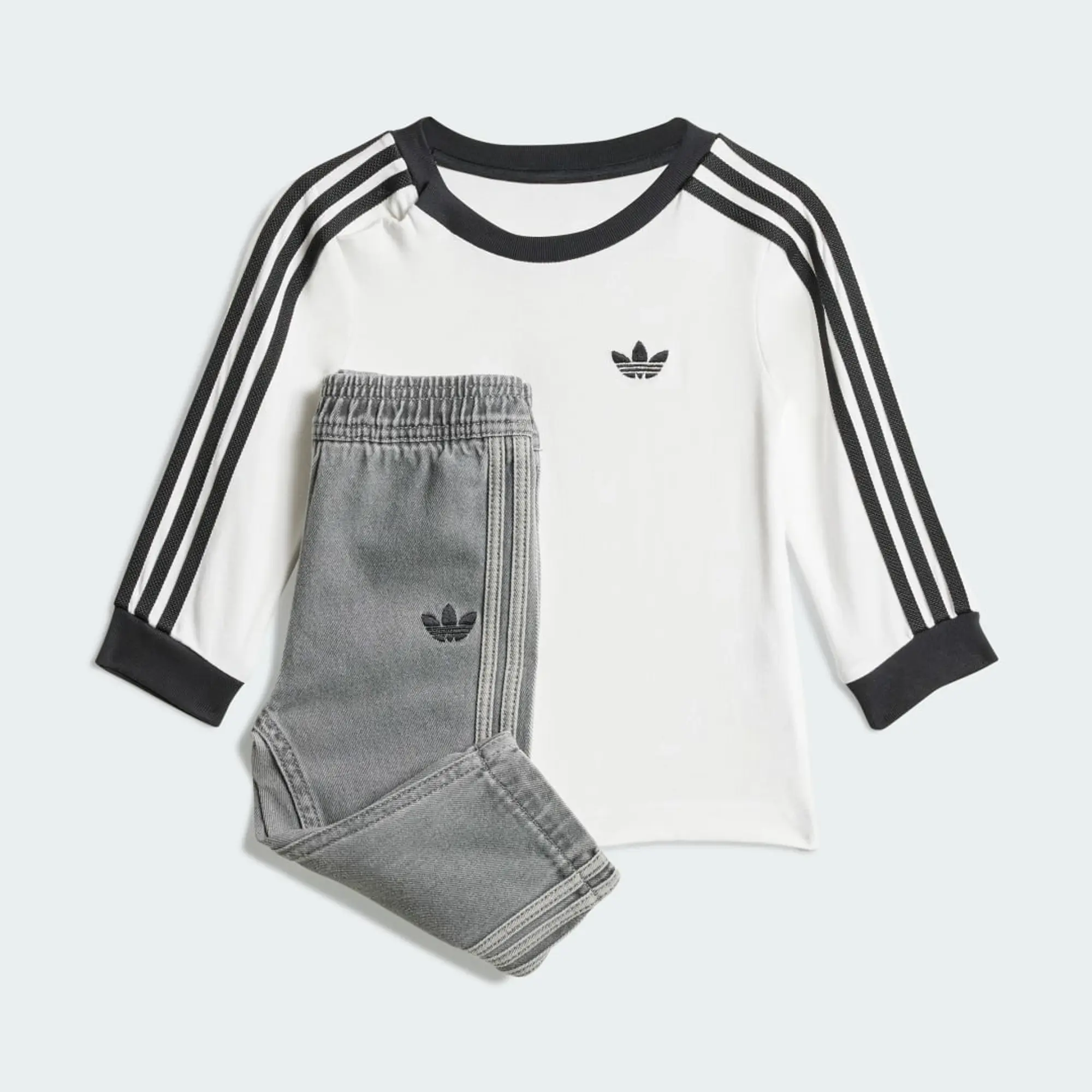 adidas Denim Long Sleeve Tee Set Kids