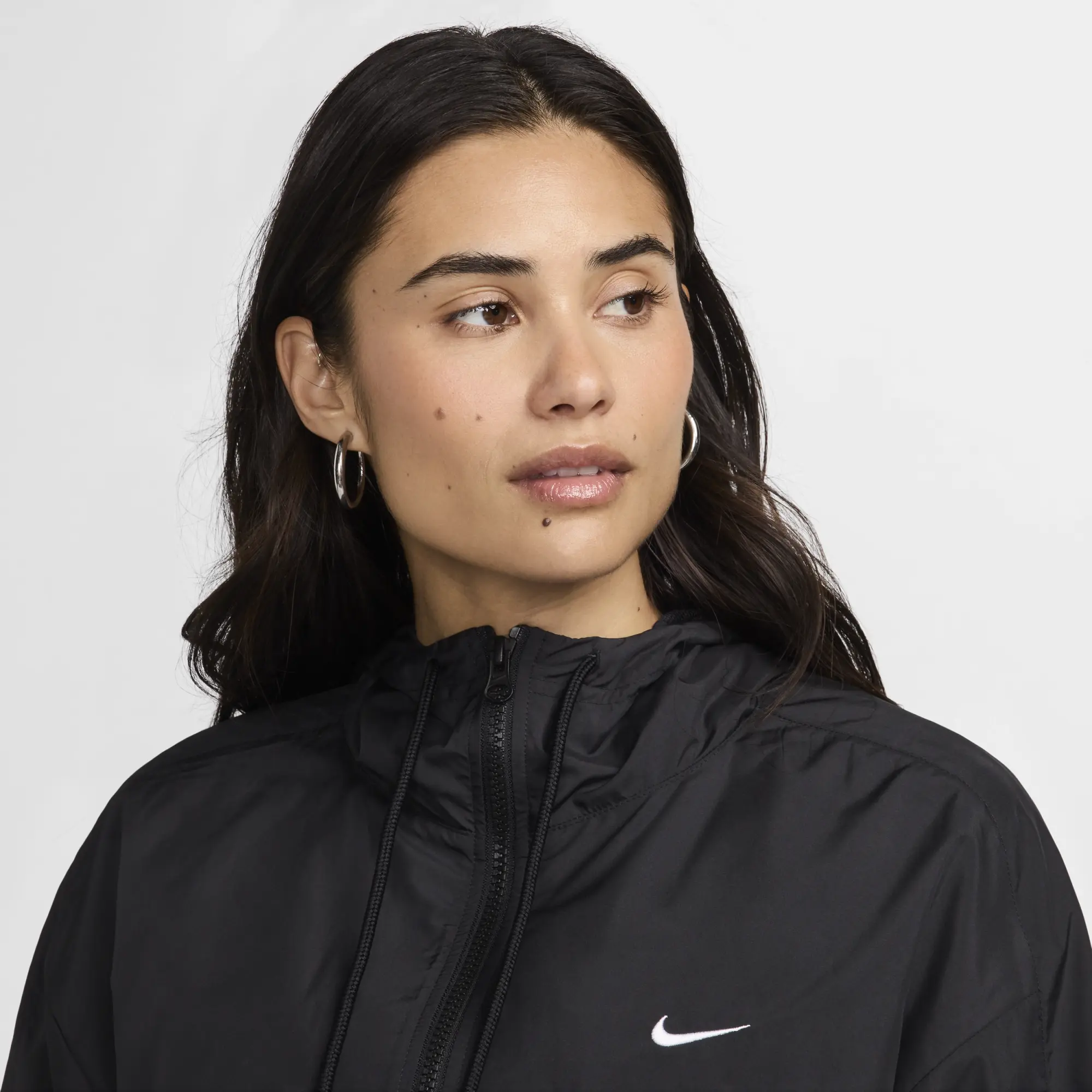 Nike Sportswear Classic Wovens Women's Loose UV Hooded Jacket - Black - Polyester