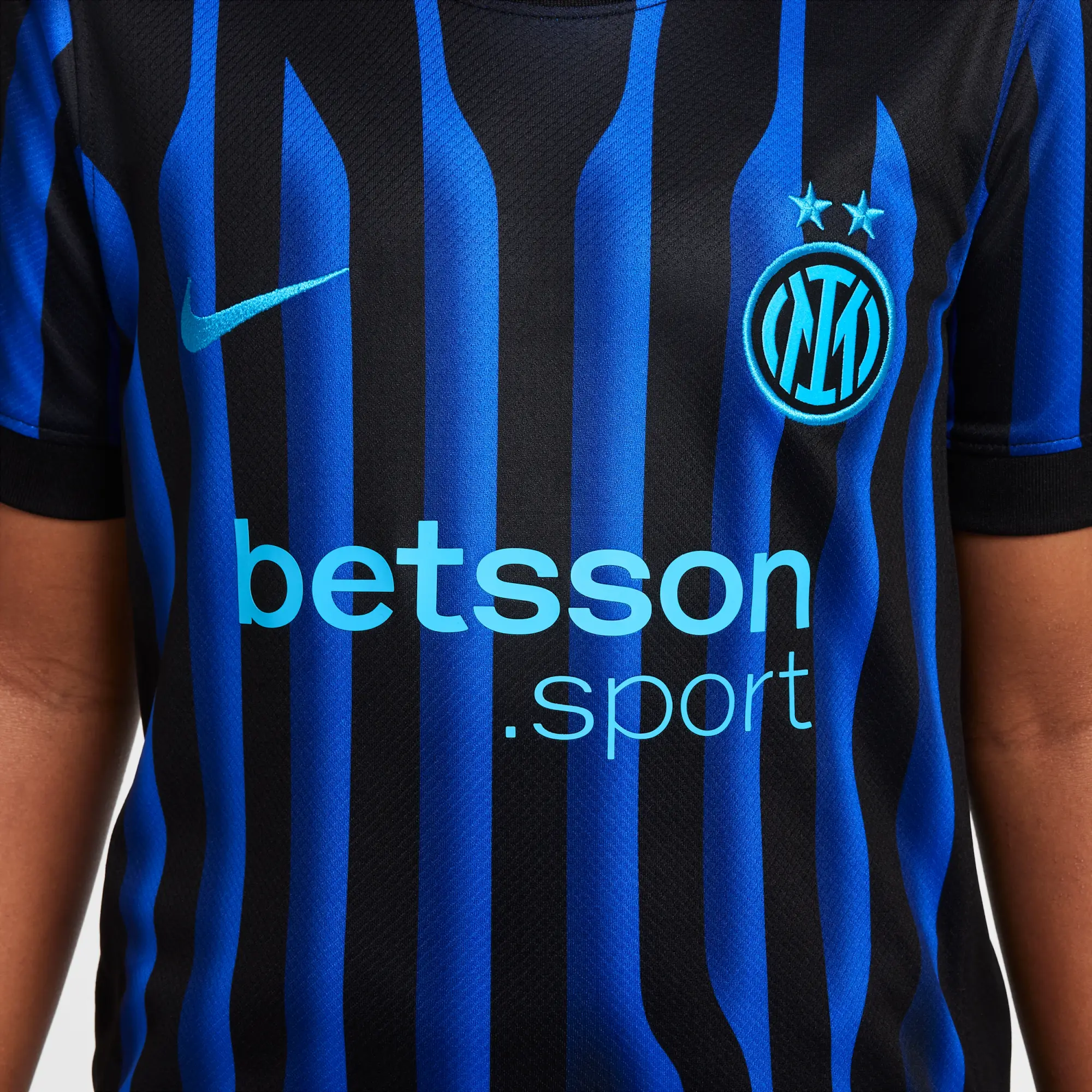 Inter Milan 2025/26 Stadium Home Older Kids' Nike Dri-FIT Football Replica Shirt - Blue - Polyester