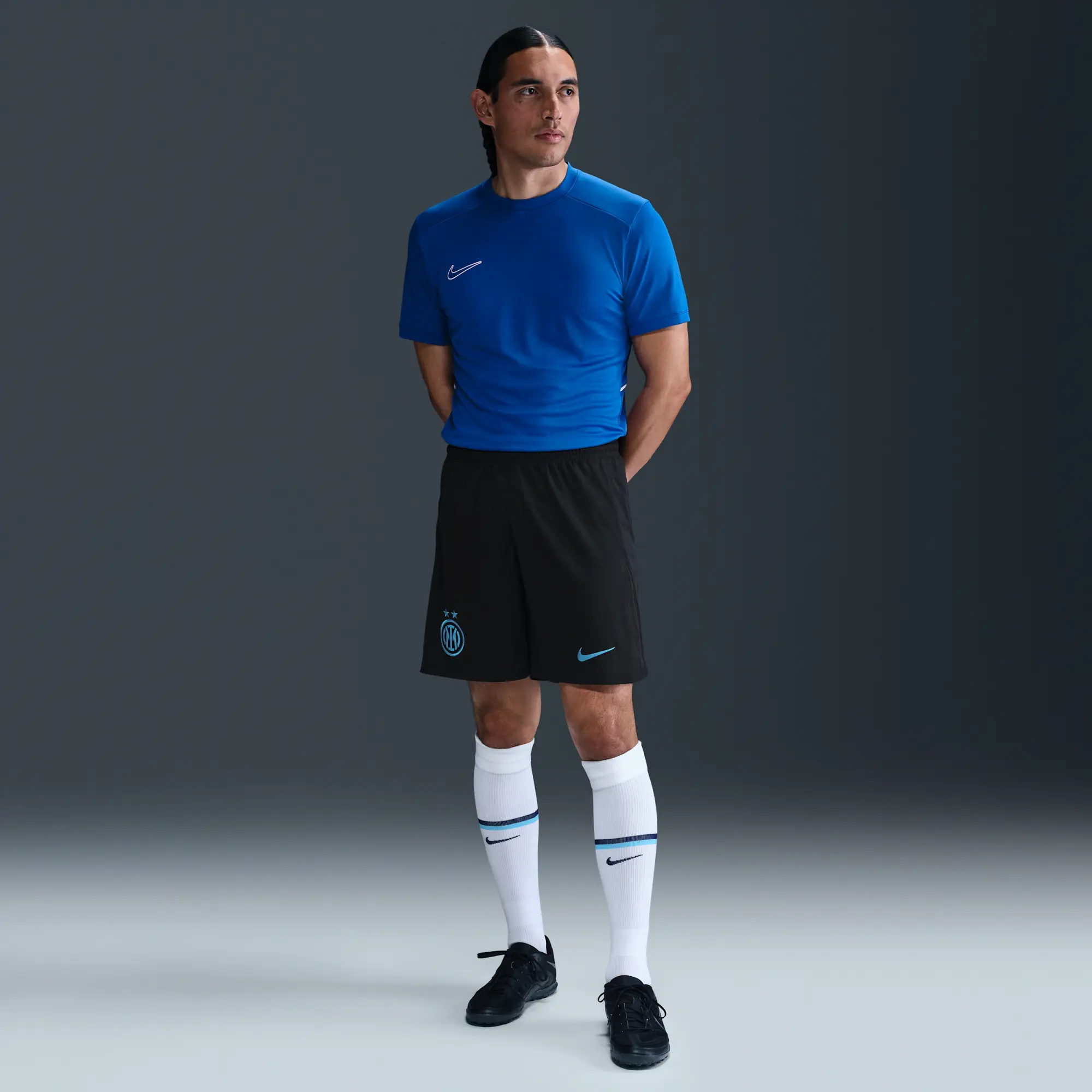 Inter Milan 2025/26 Stadium Home Men's Nike Dri-FIT Football Replica Shorts - Black - Polyester