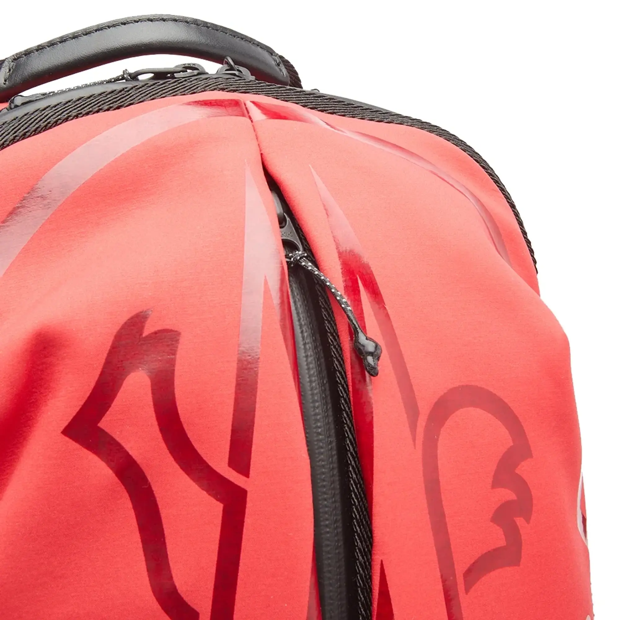Moncler Men's Cut Logo Backpack Red