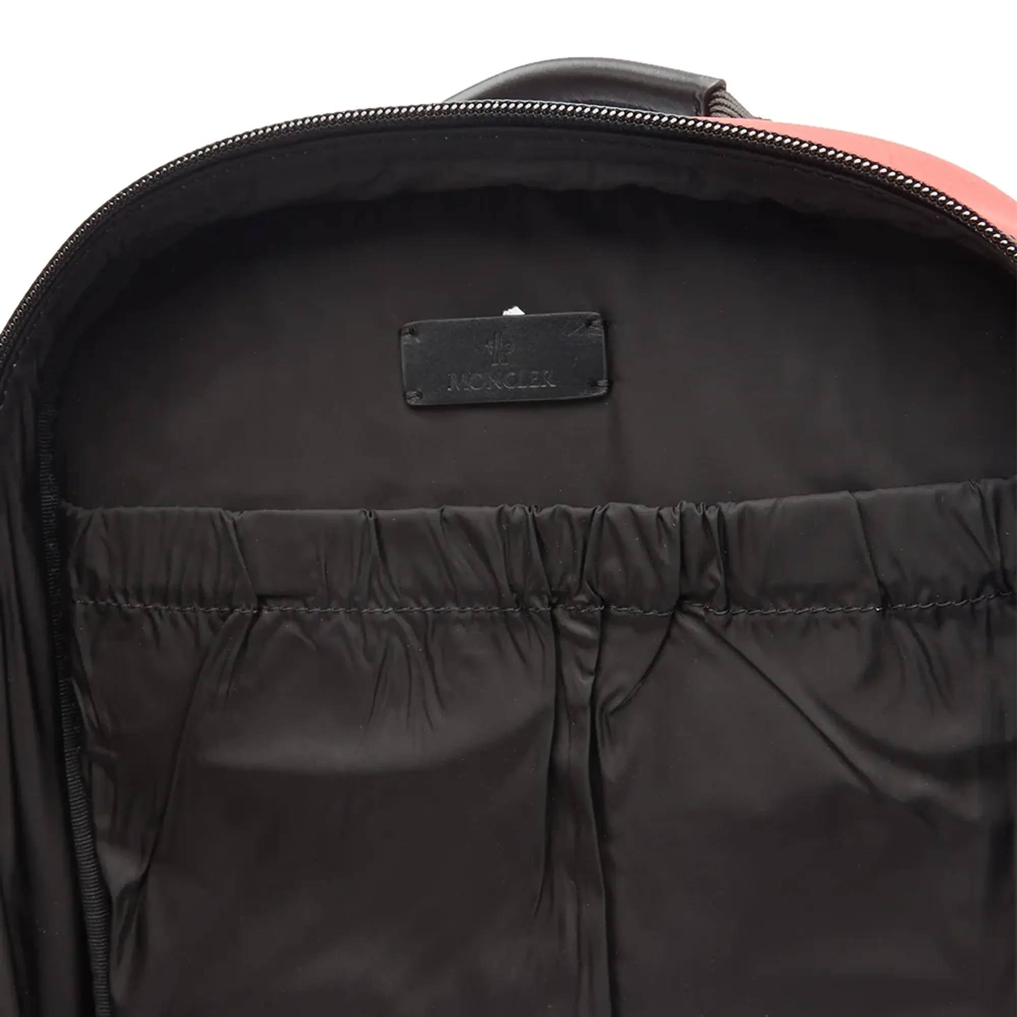 Moncler Men's Cut Logo Backpack Red