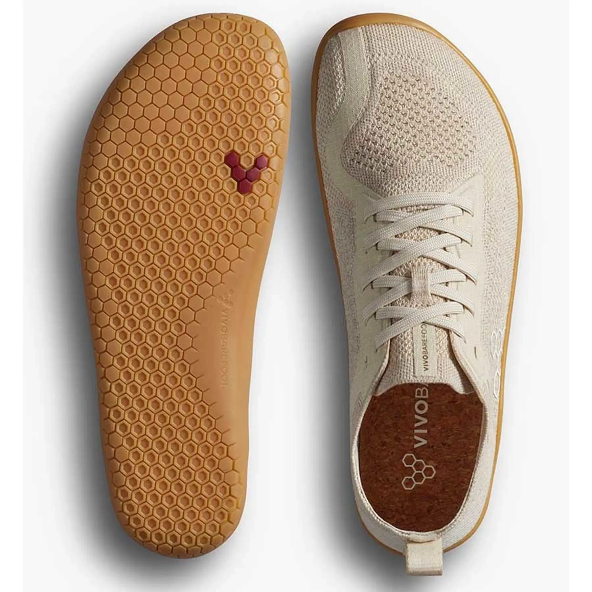 Vivobarefoot Primus Lite Knit Natural Barefoot Trainers