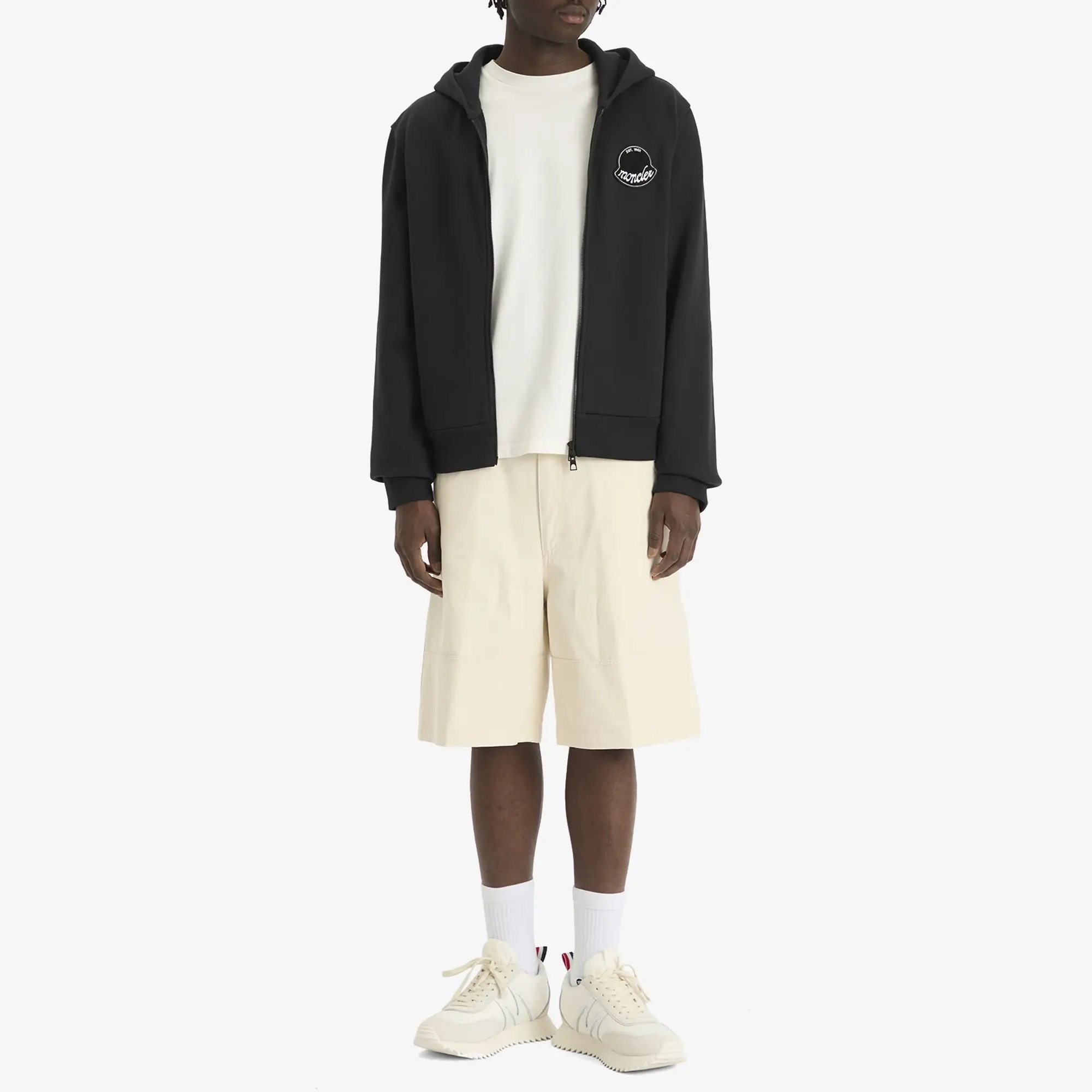 Moncler Men's Logo Zip Hoodie Black