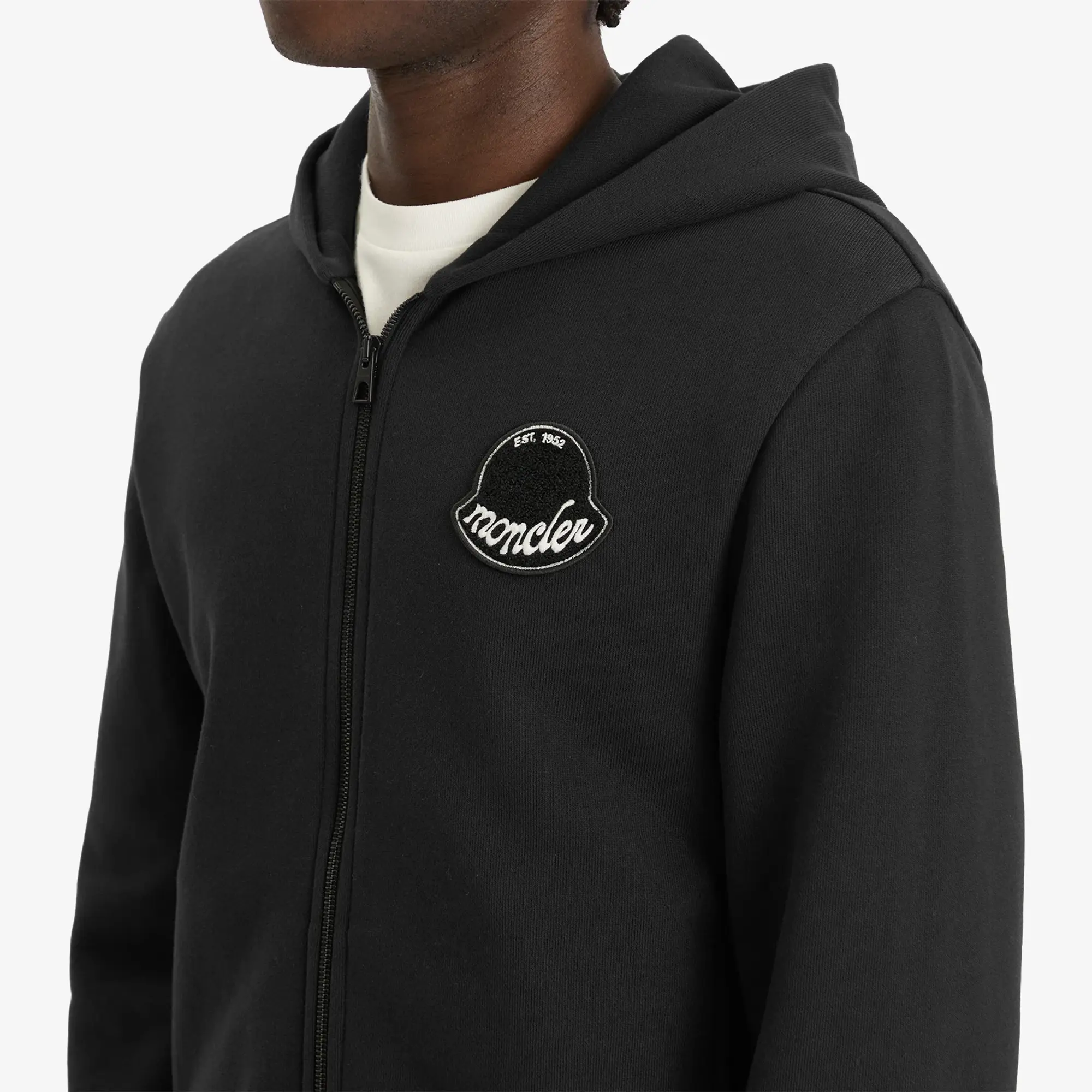 Moncler Men's Logo Zip Hoodie Black