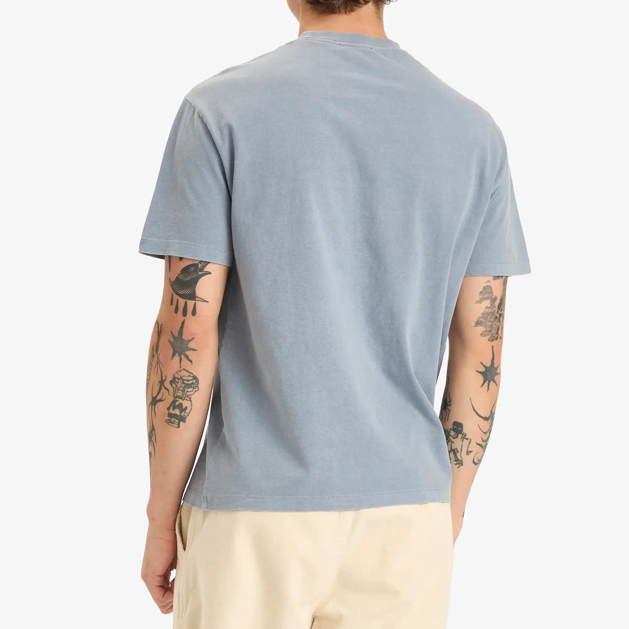 A.P.C. Men's Davy Anchor Print T-Shirt Blue Grey