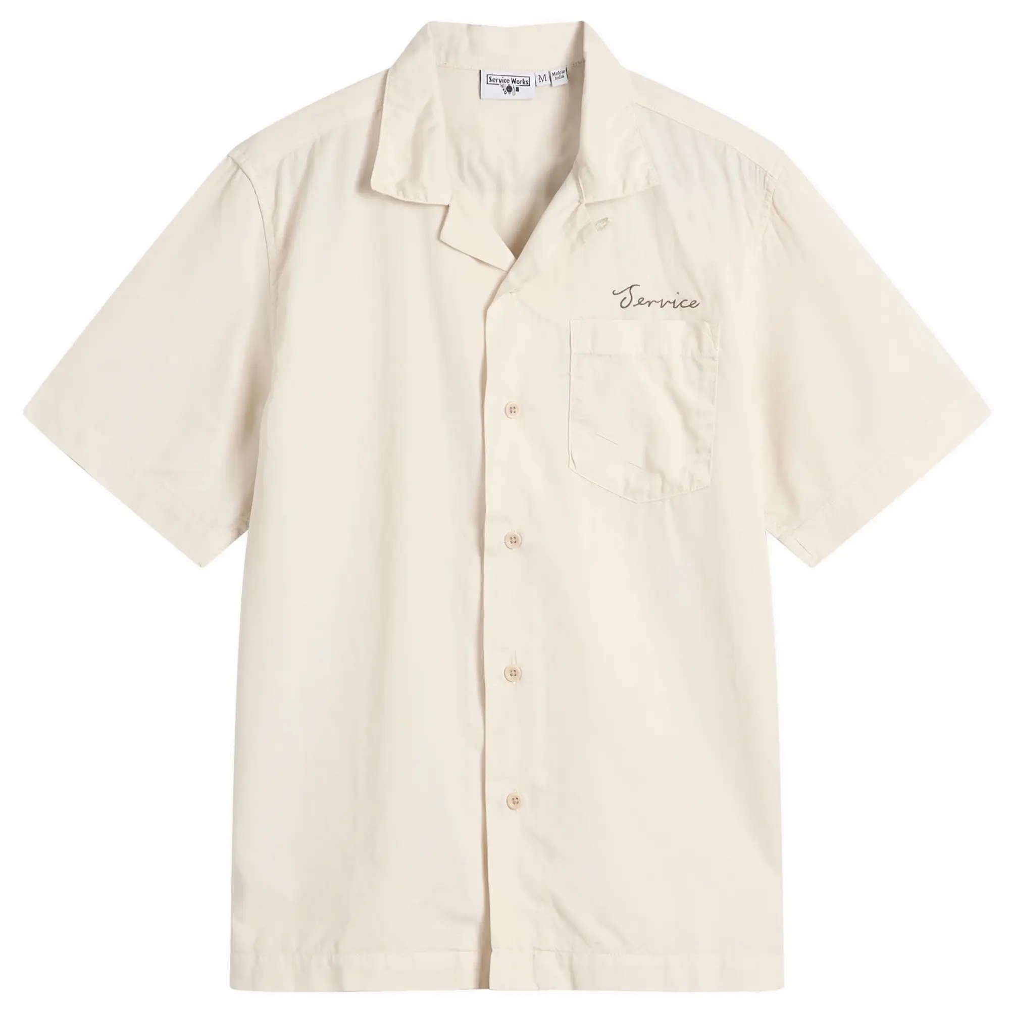 Service Works Men's Script Resort Shirt Salt