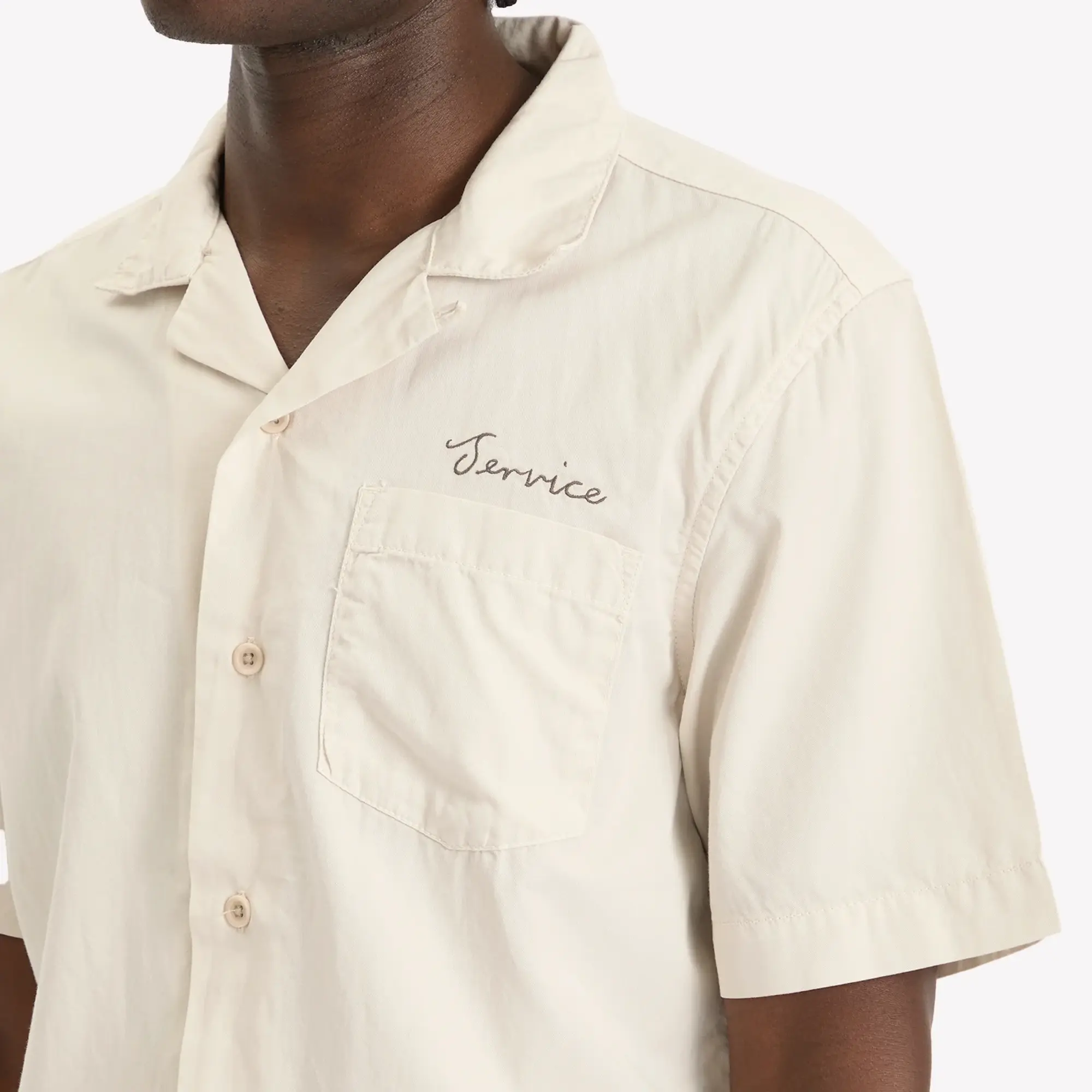 Service Works Men's Script Resort Shirt Salt
