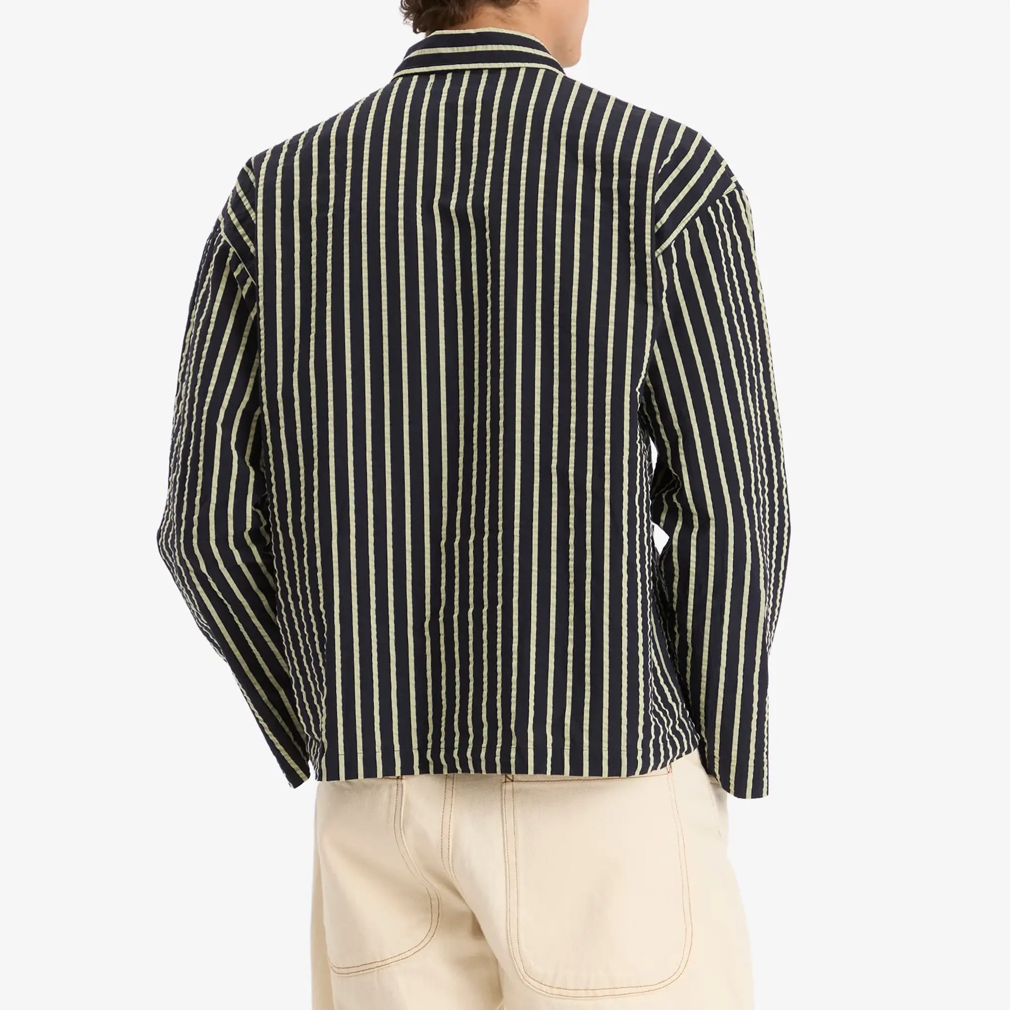 YMC Men's PJ Stripe Jacket Navy/Yellow