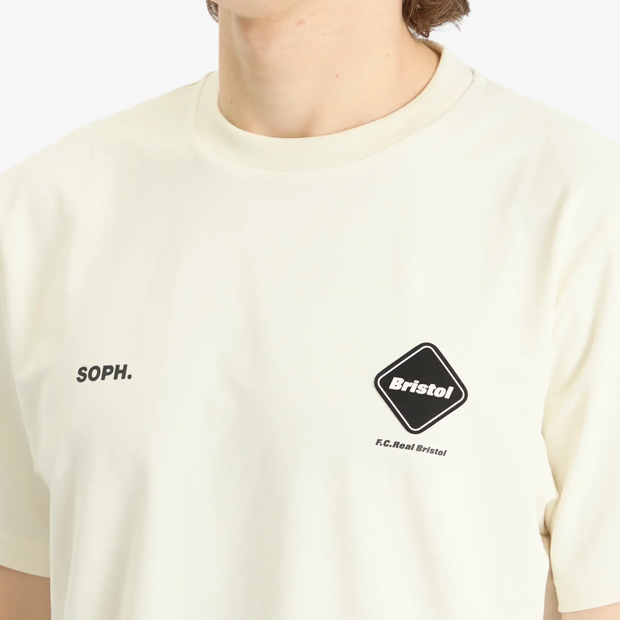 F.C. Real Bristol Men's Authentic Logo T-Shirt Off White