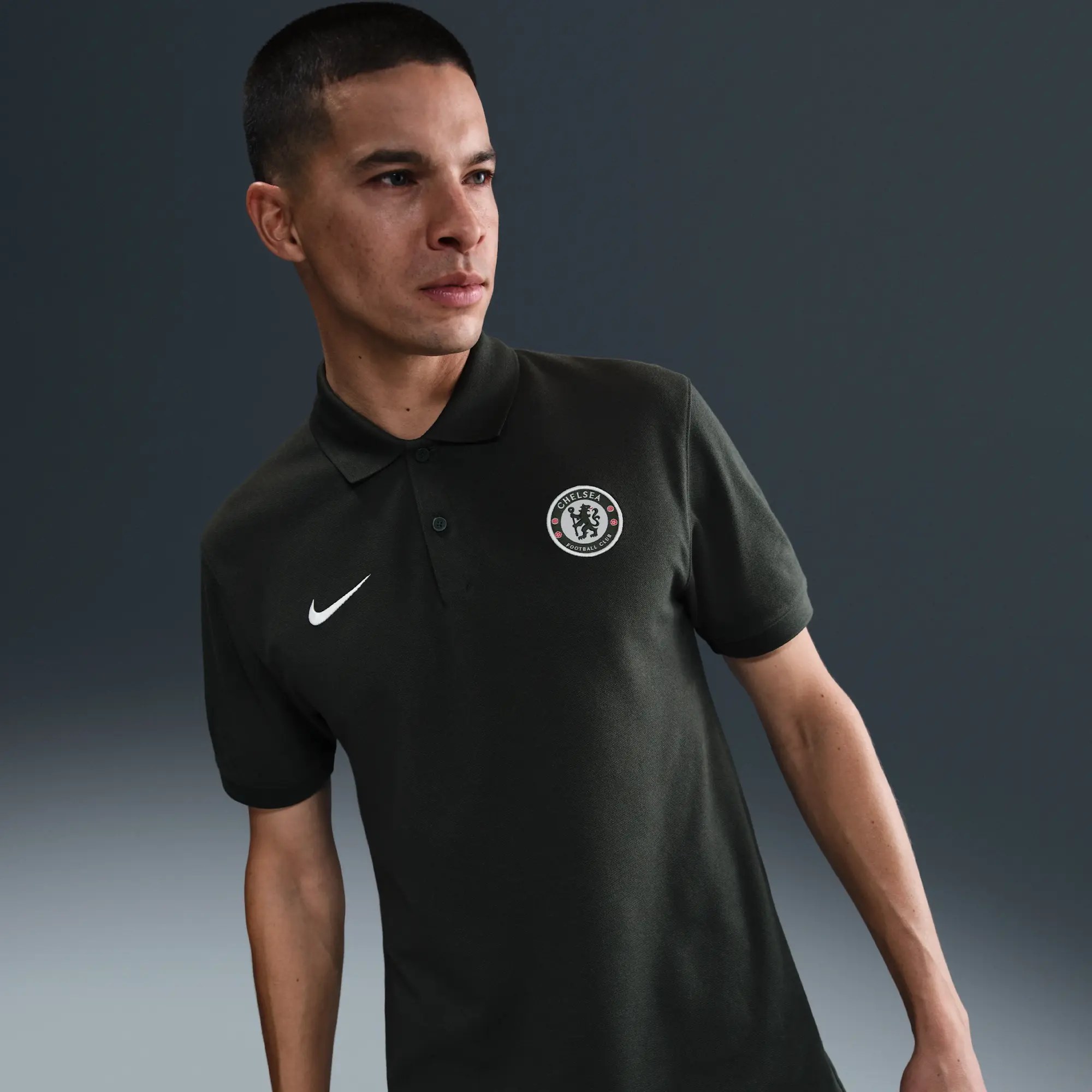 Chelsea F.C. The Nike Polo Men's Nike Dri-FIT Football Polo - Green - Cotton/Polyester