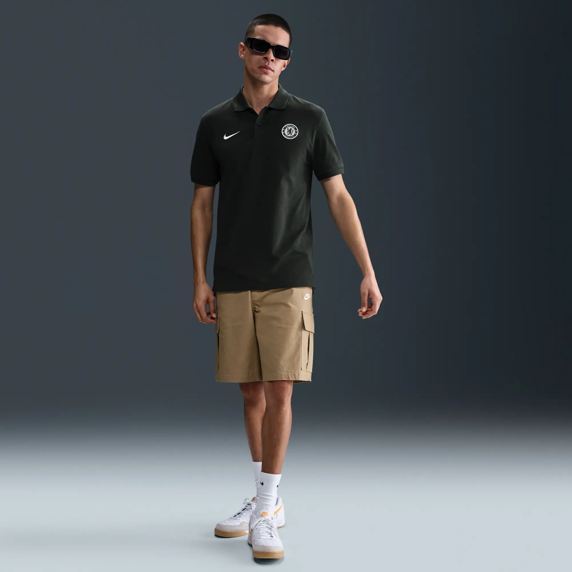 Chelsea F.C. The Nike Polo Men's Nike Dri-FIT Football Polo - Green - Cotton/Polyester