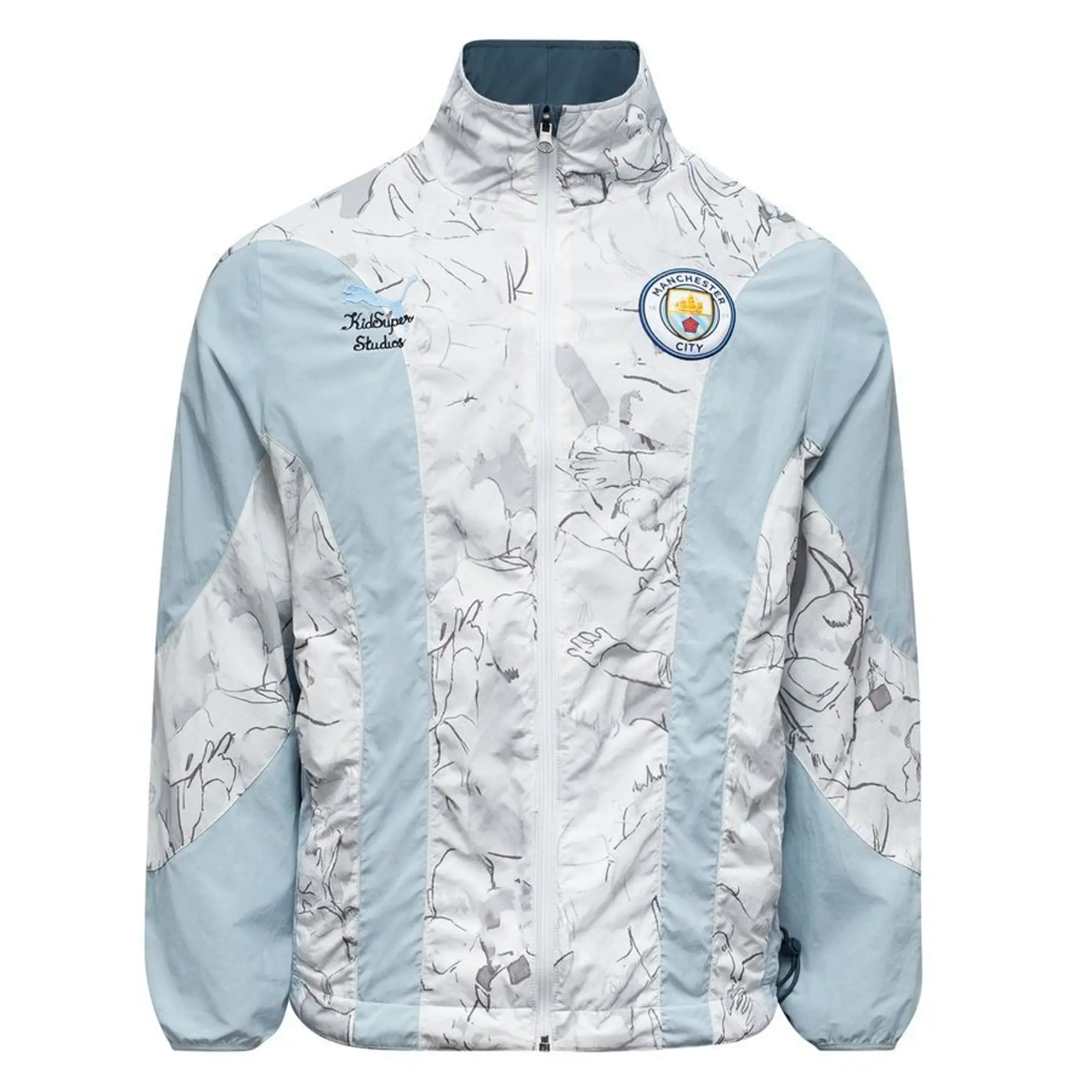 PUMA Kid Super x Manchester City Reversible Jacket Men, Grey Skies/Light Blue