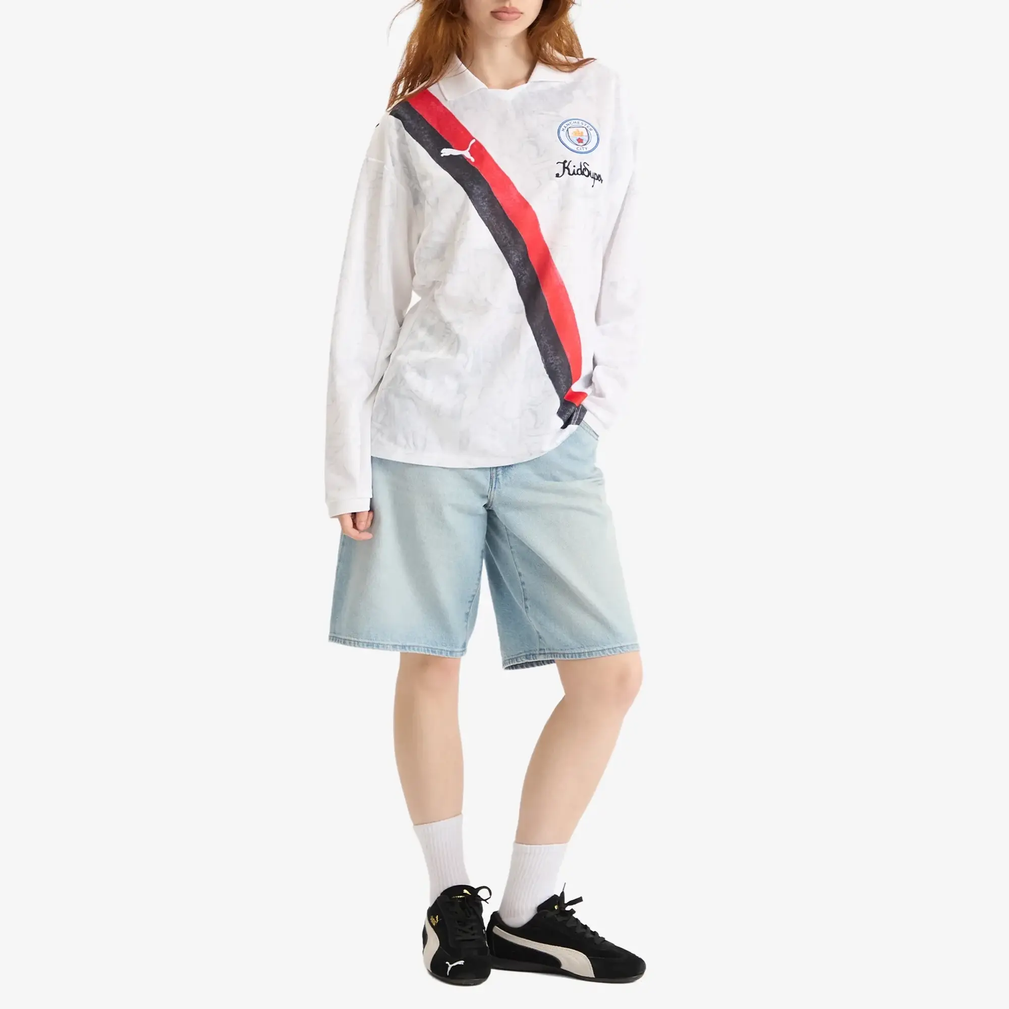 PUMA Kid Super x Manchester City Retro Shirt Men, White/Black