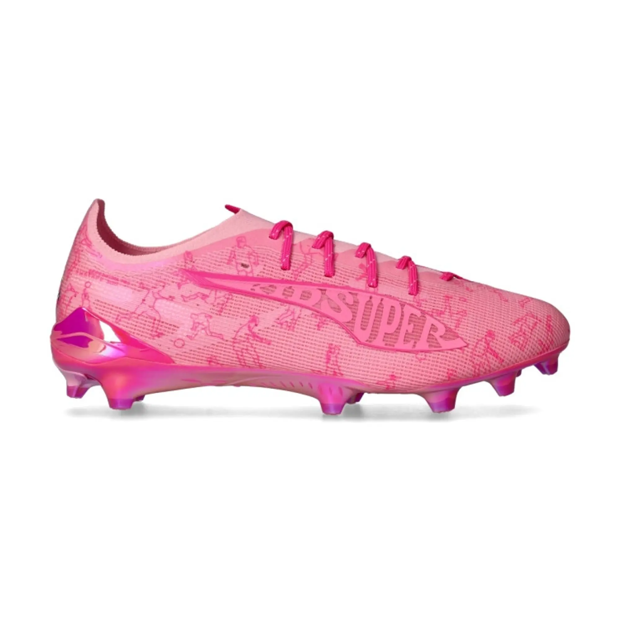 PUMA Ultra 5 Ultimate x Kidsuper FG Football Boots Unisex, Pink Lilac/Fast Pink/Ravish