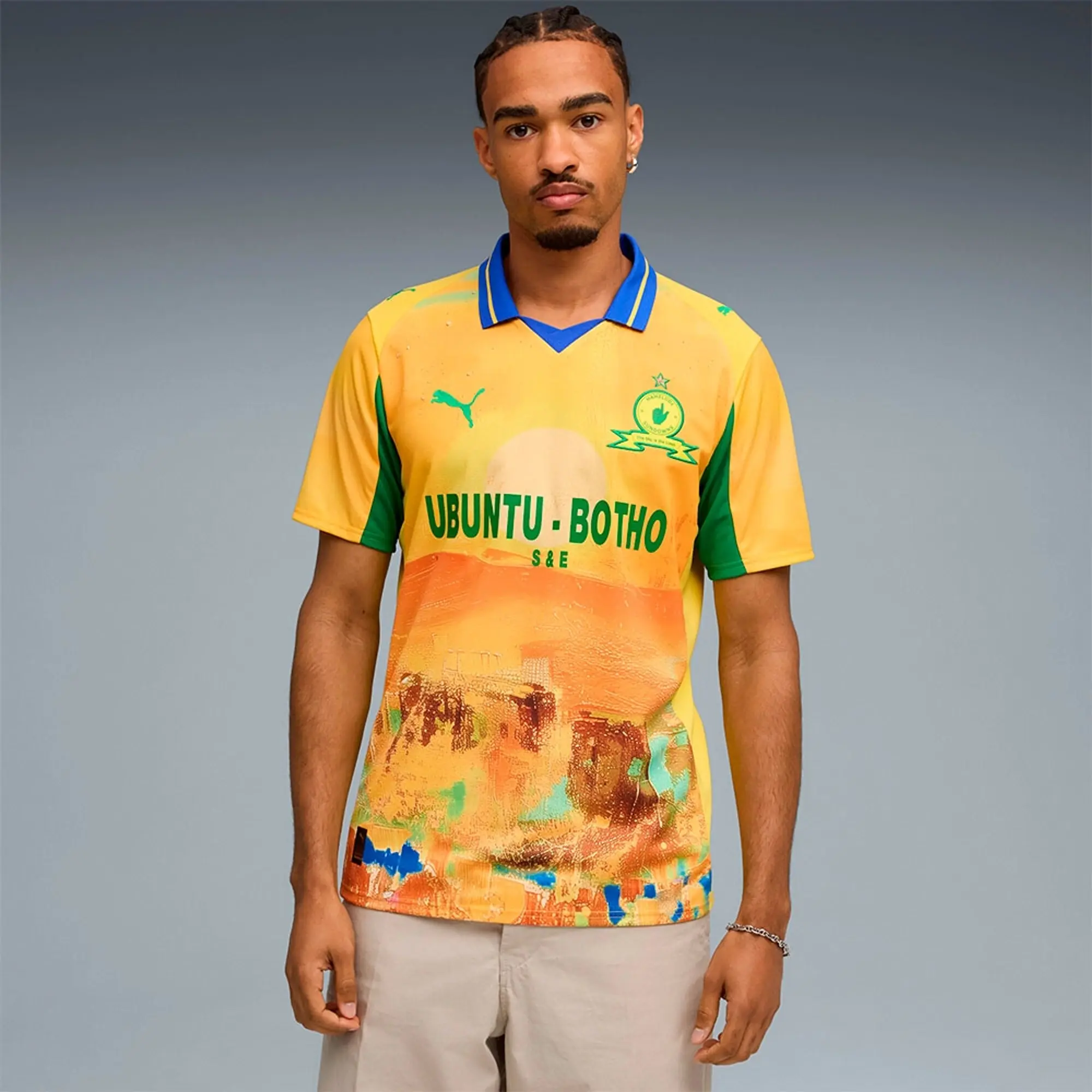 PUMA Kidsuper x Mamelodi Sundowns Jersey Men, Pelé Yellow/Fast Green