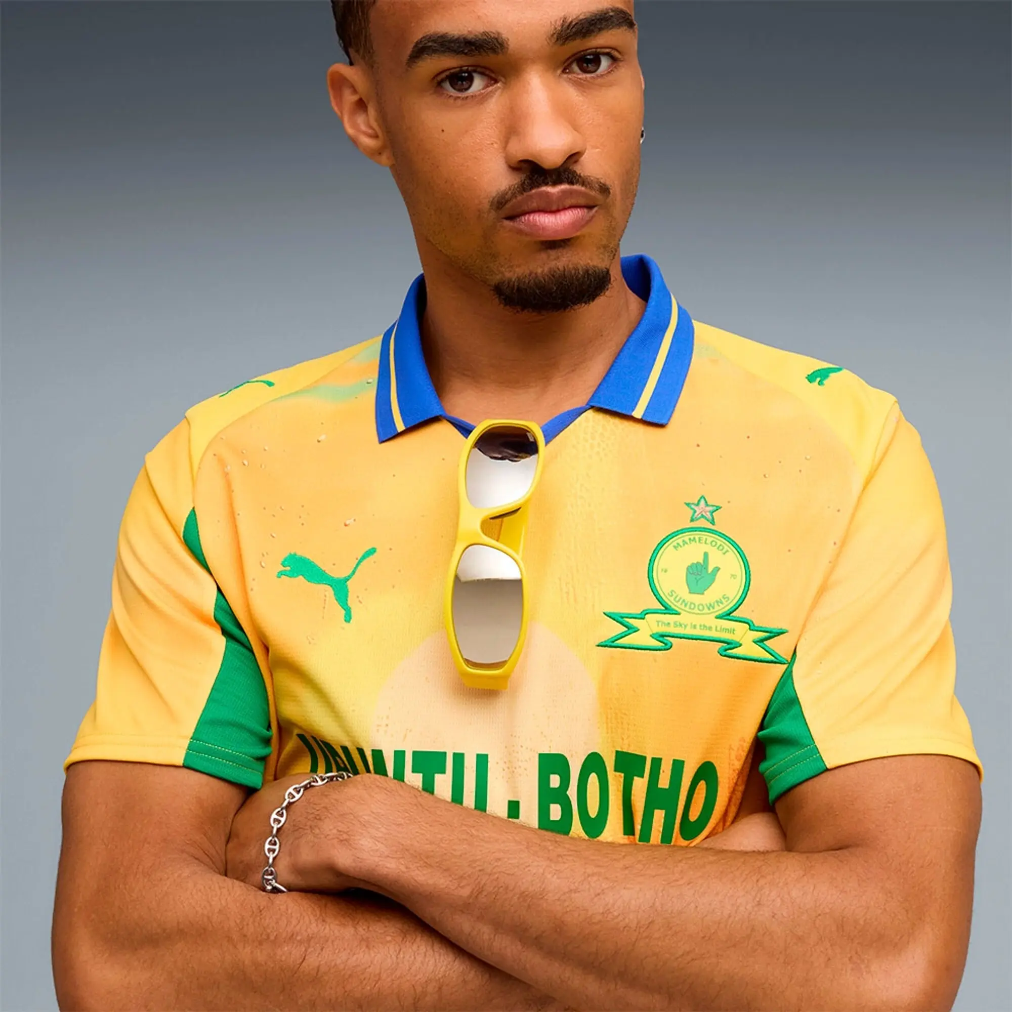 PUMA Kidsuper x Mamelodi Sundowns Jersey Men, Pelé Yellow/Fast Green