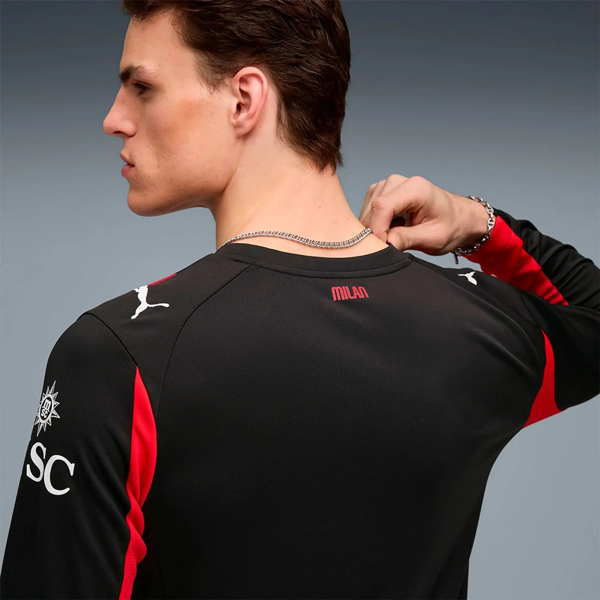 PUMA AC Milan 25/26 Long Sleeve Home Jersey Men, For All Time Red/Black