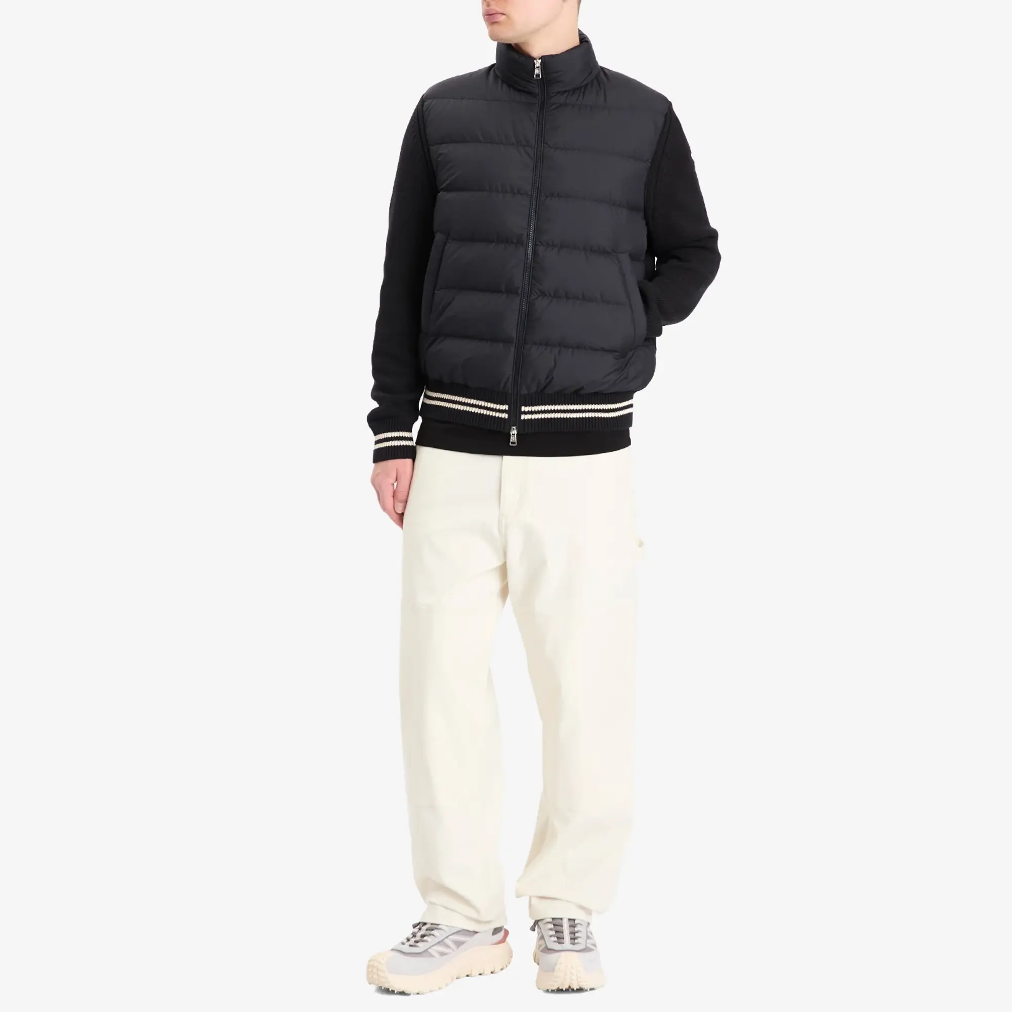Moncler Men's Hybrid Zip Through Jacket Navy