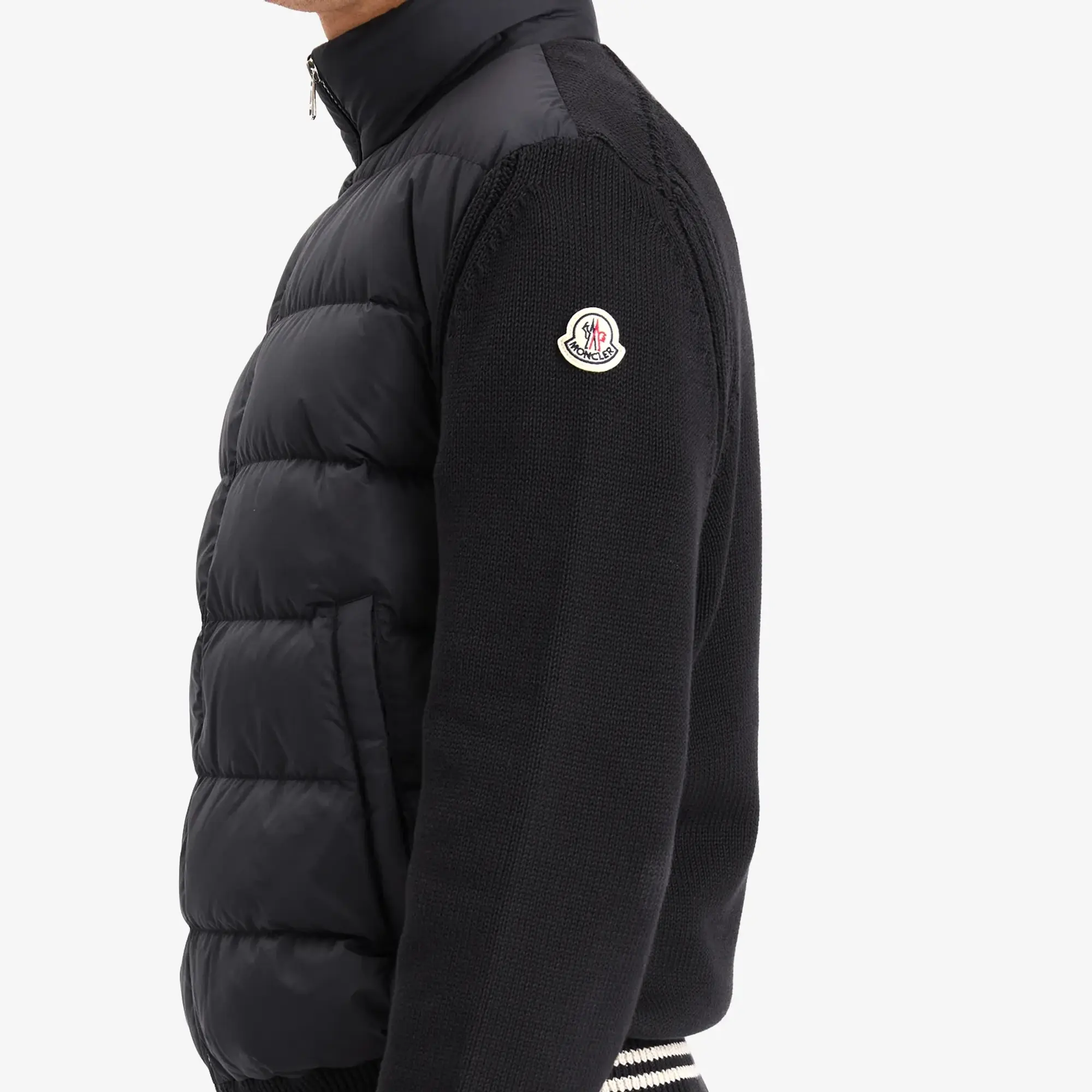 Moncler Men's Hybrid Zip Through Jacket Navy