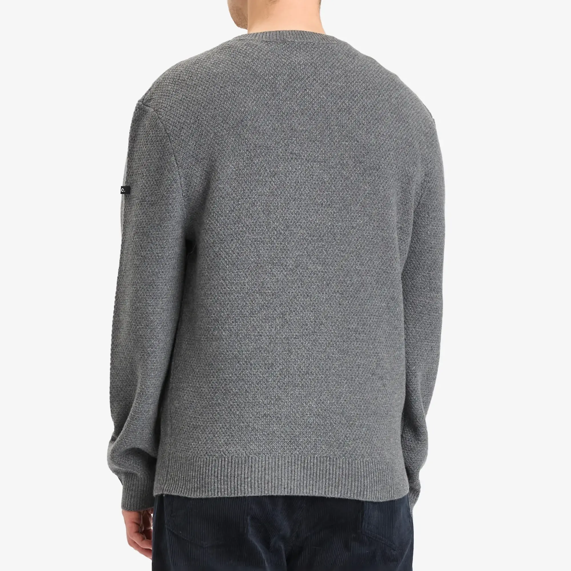 A.P.C. Men's Thomas Wafle Knit Jumper Heathered Anthracite