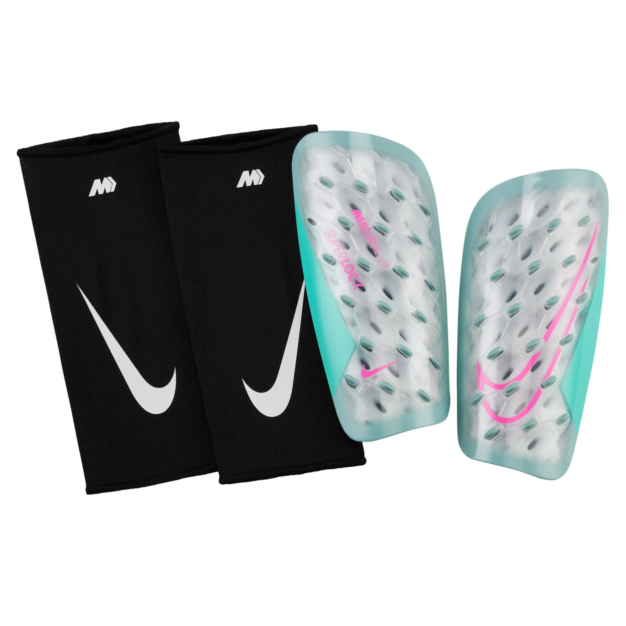 Nike Mercurial Lite SuperLock Football Shinguards - Grey