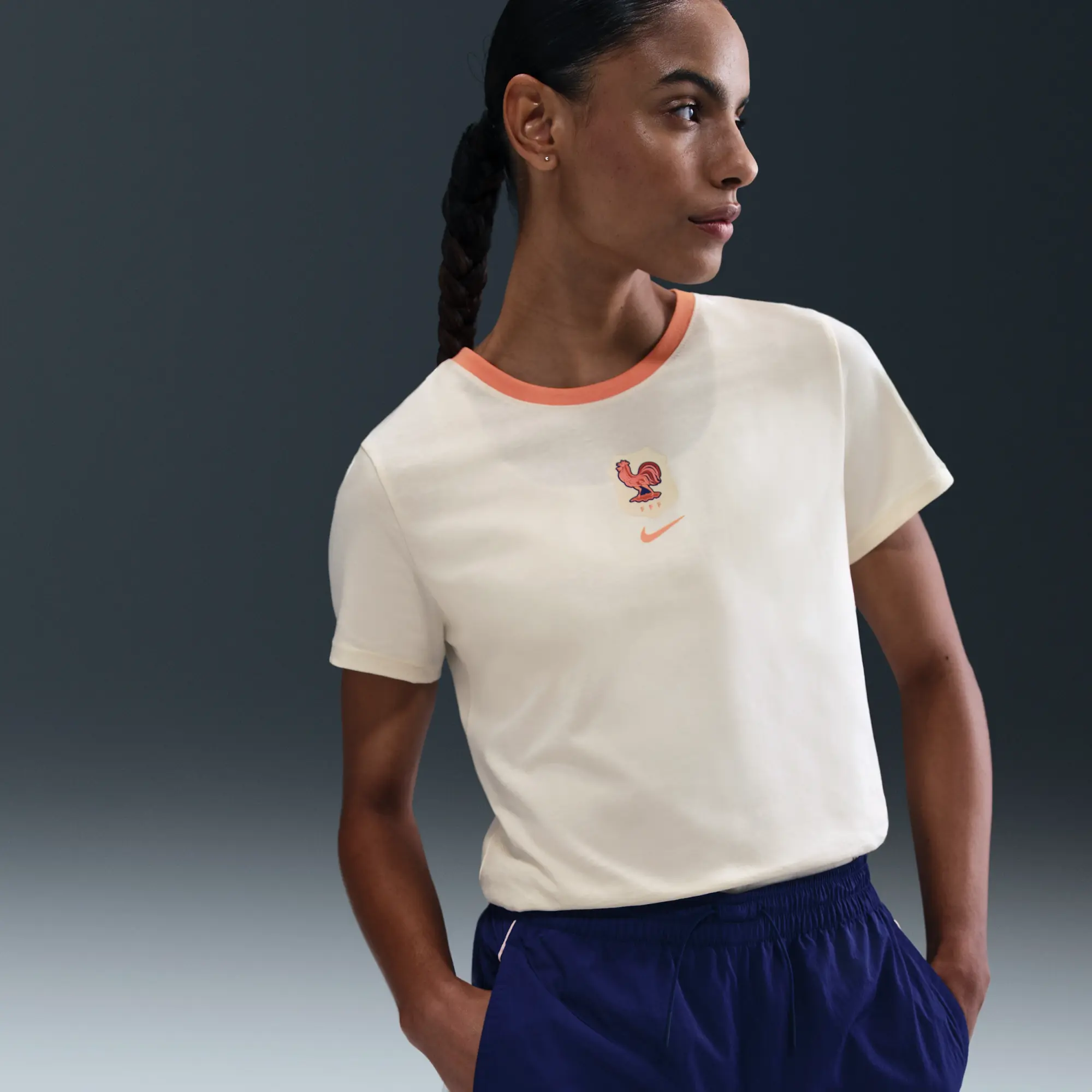 FFF Women's Nike Football T-Shirt - Brown - Cotton