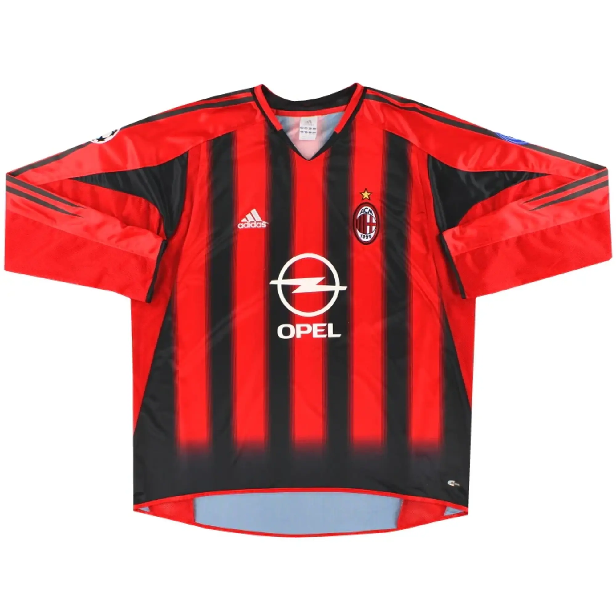 2004-05 AC Milan adidas CL Home Shirt L/S XL - AC Milan / Excellent / XL