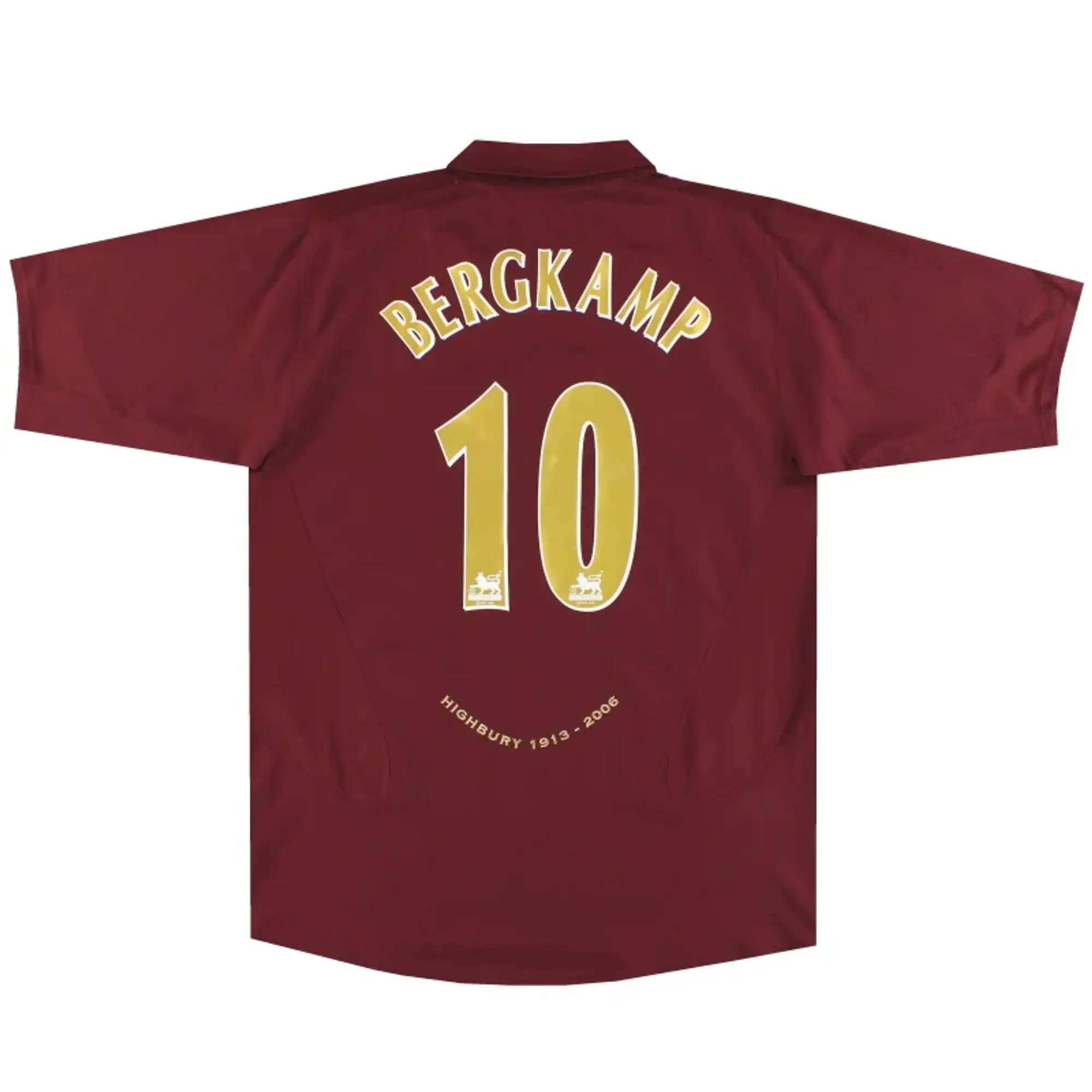2005-06 Arsenal Highbury Nike Home Shirt Bergkamp #10 L - Arsenal / Excellent / Large