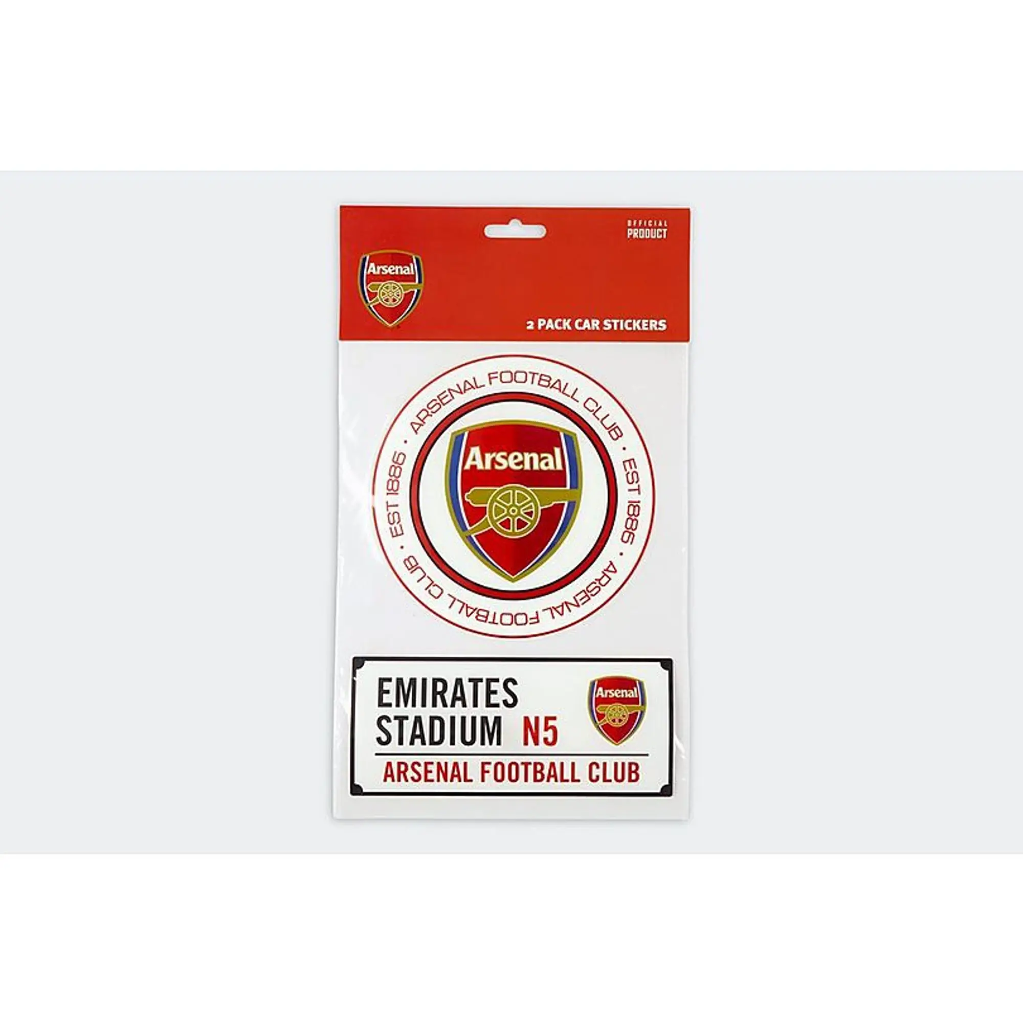 Arsenal Car Sticker Set, Multicolor
