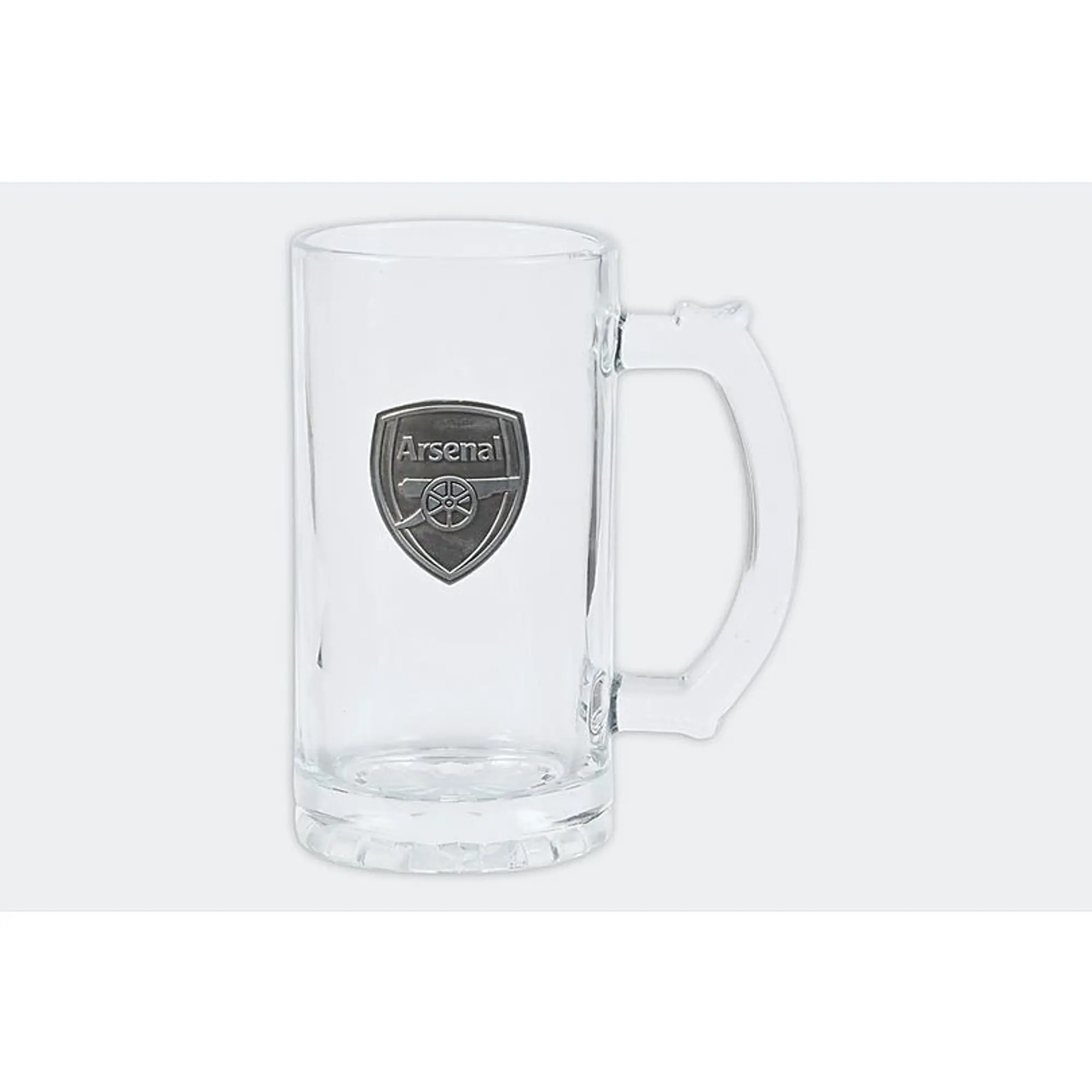 Arsenal Metal Badge Glass Tankard, Multicolor