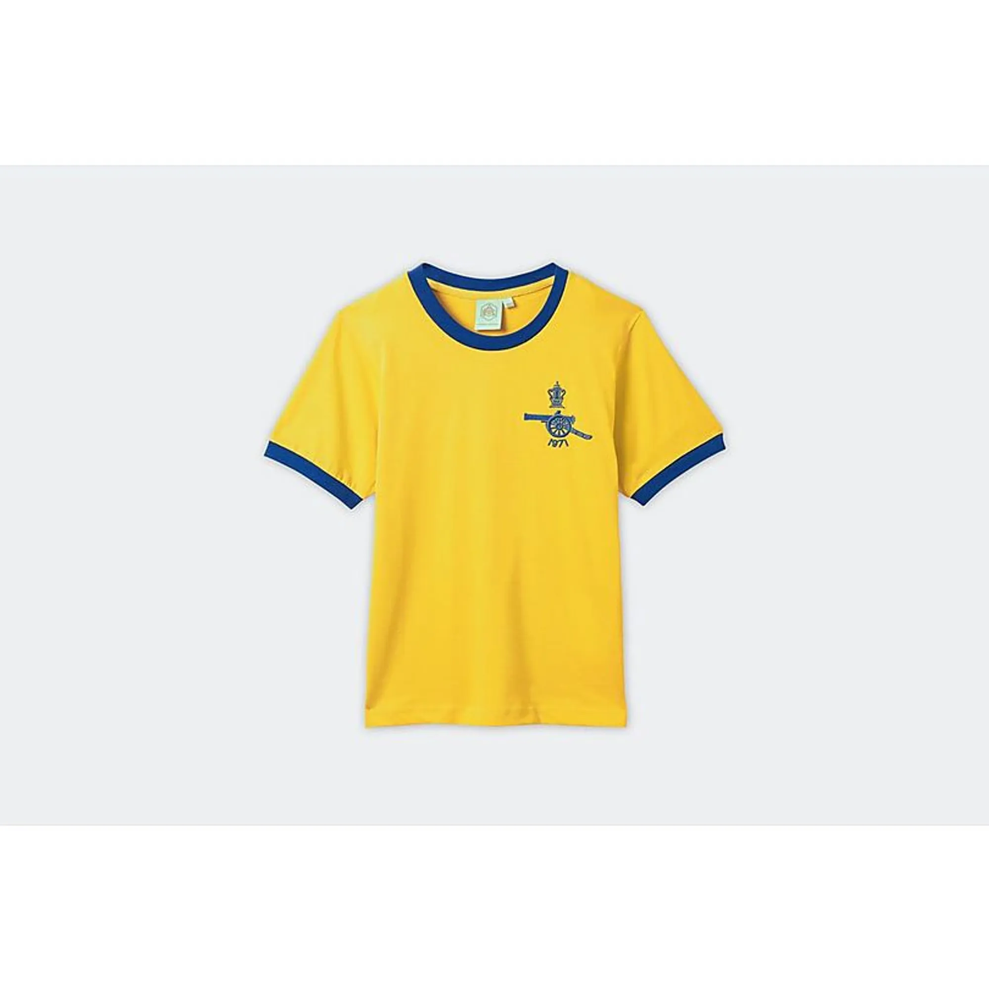 Arsenal Kids Retro 1971 FA Cup Away Shirt, Multicolor