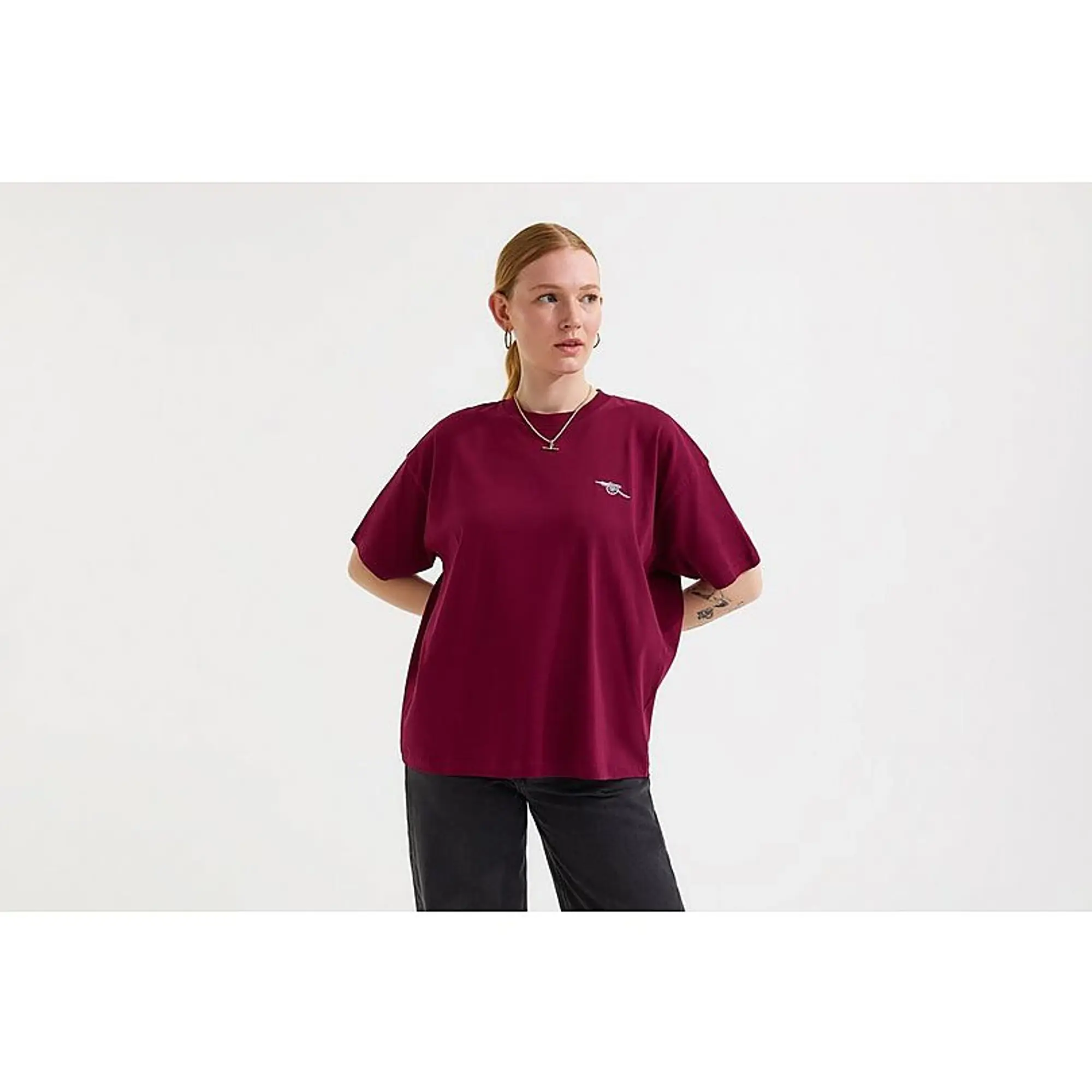 Arsenal Womens Essentials Burgundy Cannon T-Shirt, Multicolor
