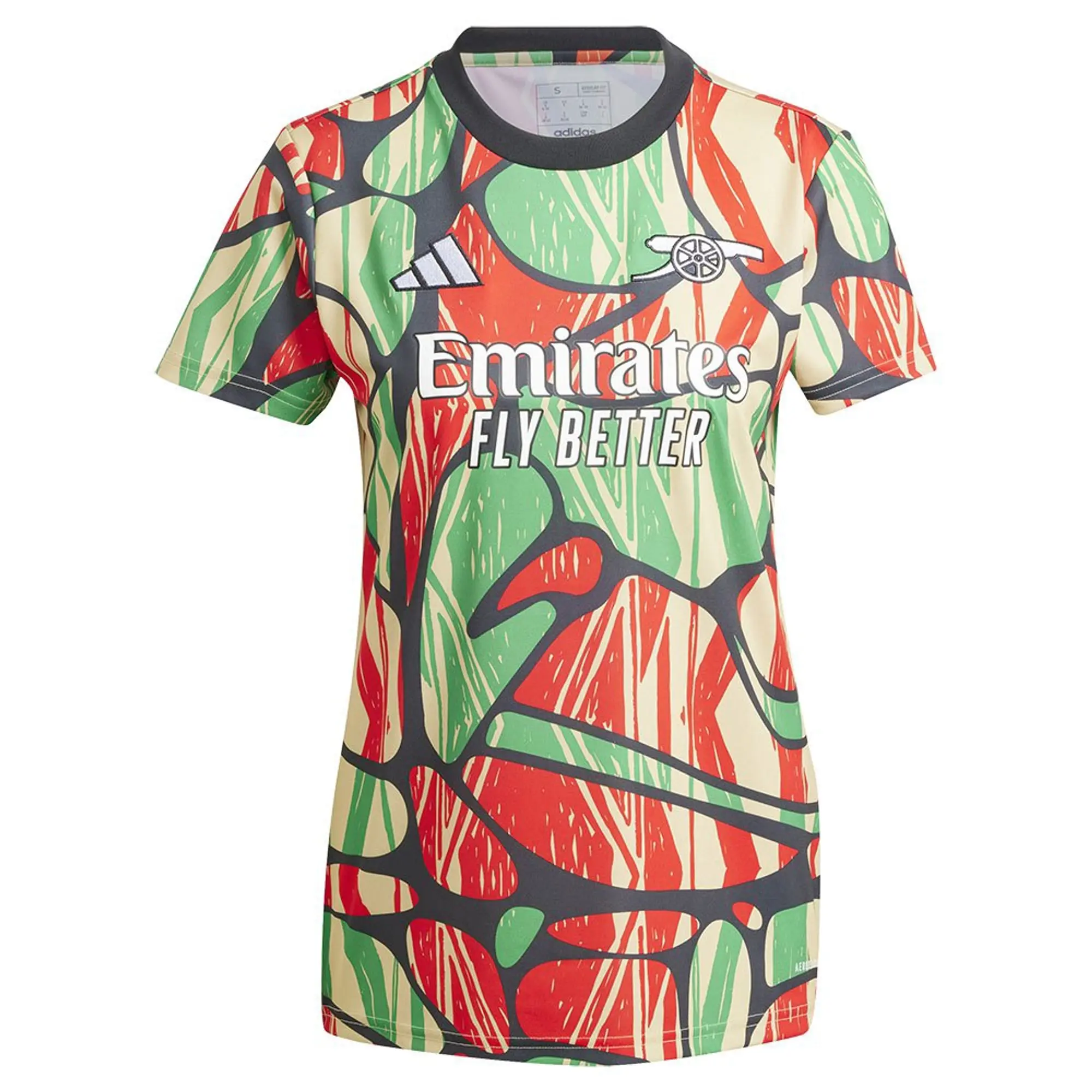 Arsenal adidas Womens 24/25 Pre-Match Shirt, Multicolor