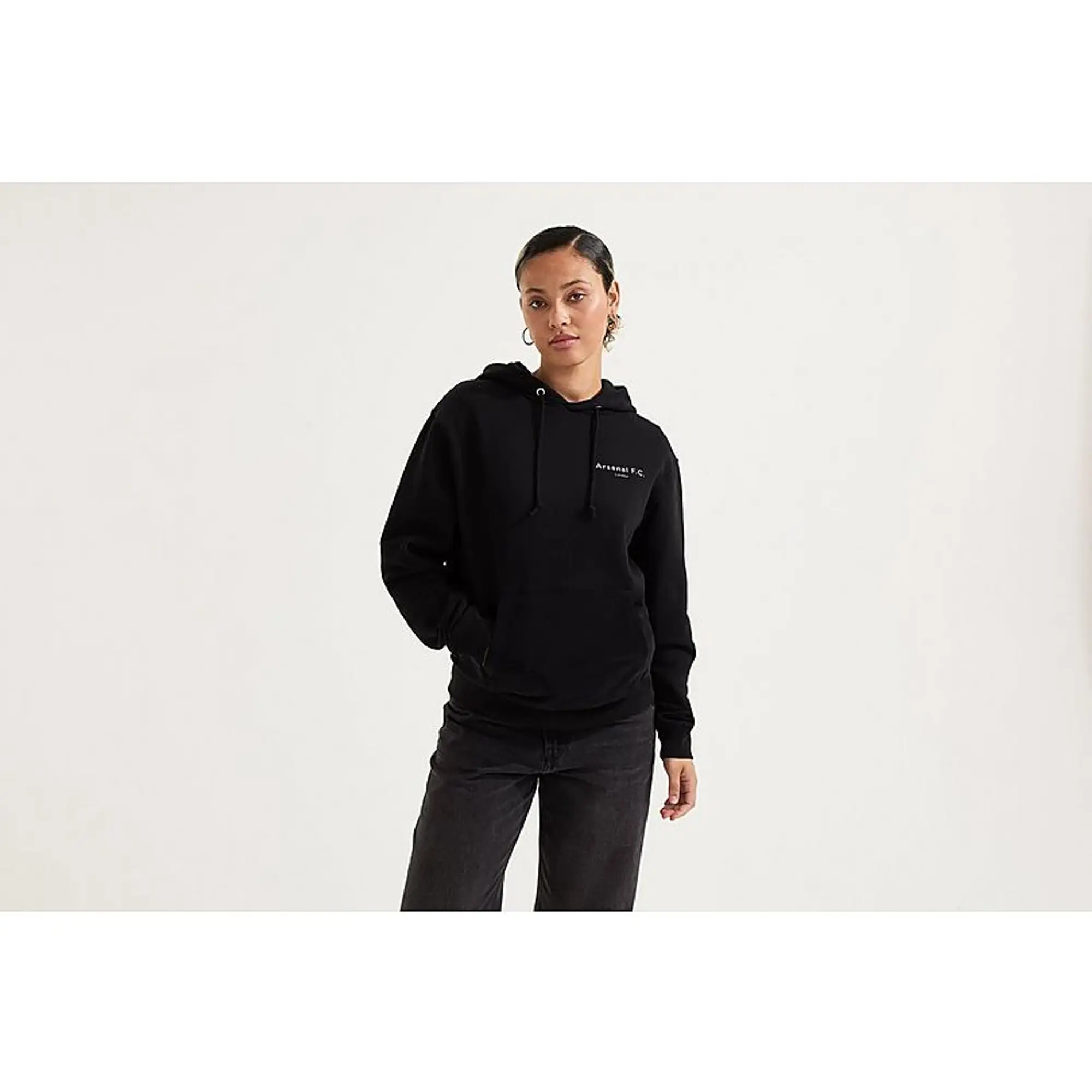 Arsenal Womens Essentials Black Chapman Hoodie, Multicolor
