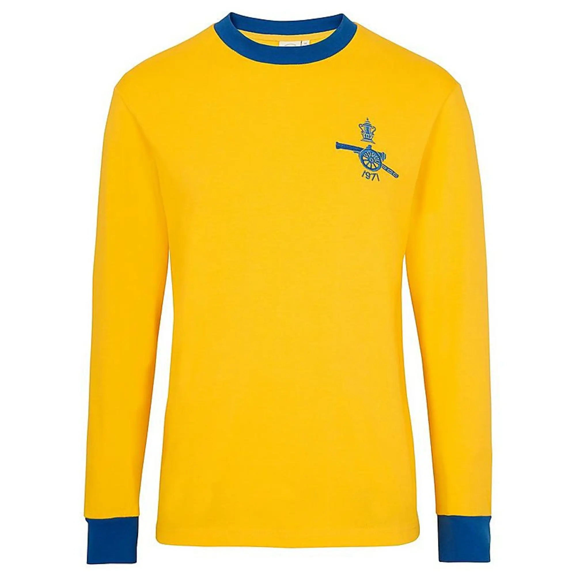 Arsenal Retro 1971 Long Sleeve Away Shirt, Multicolor