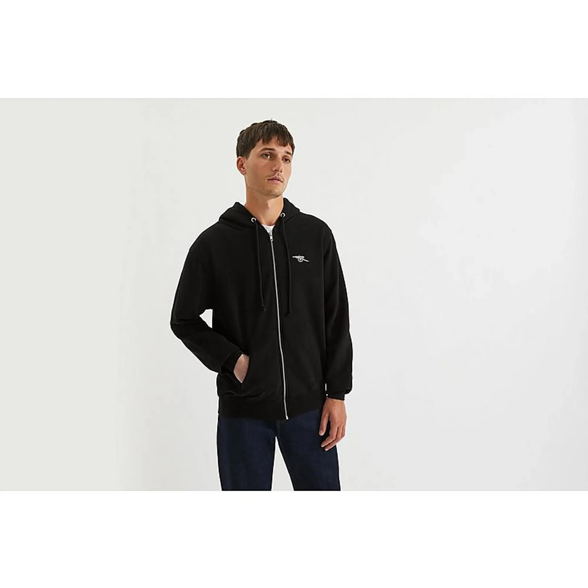 Arsenal Essentials Black Cannon Zip Hoodie, Multicolor