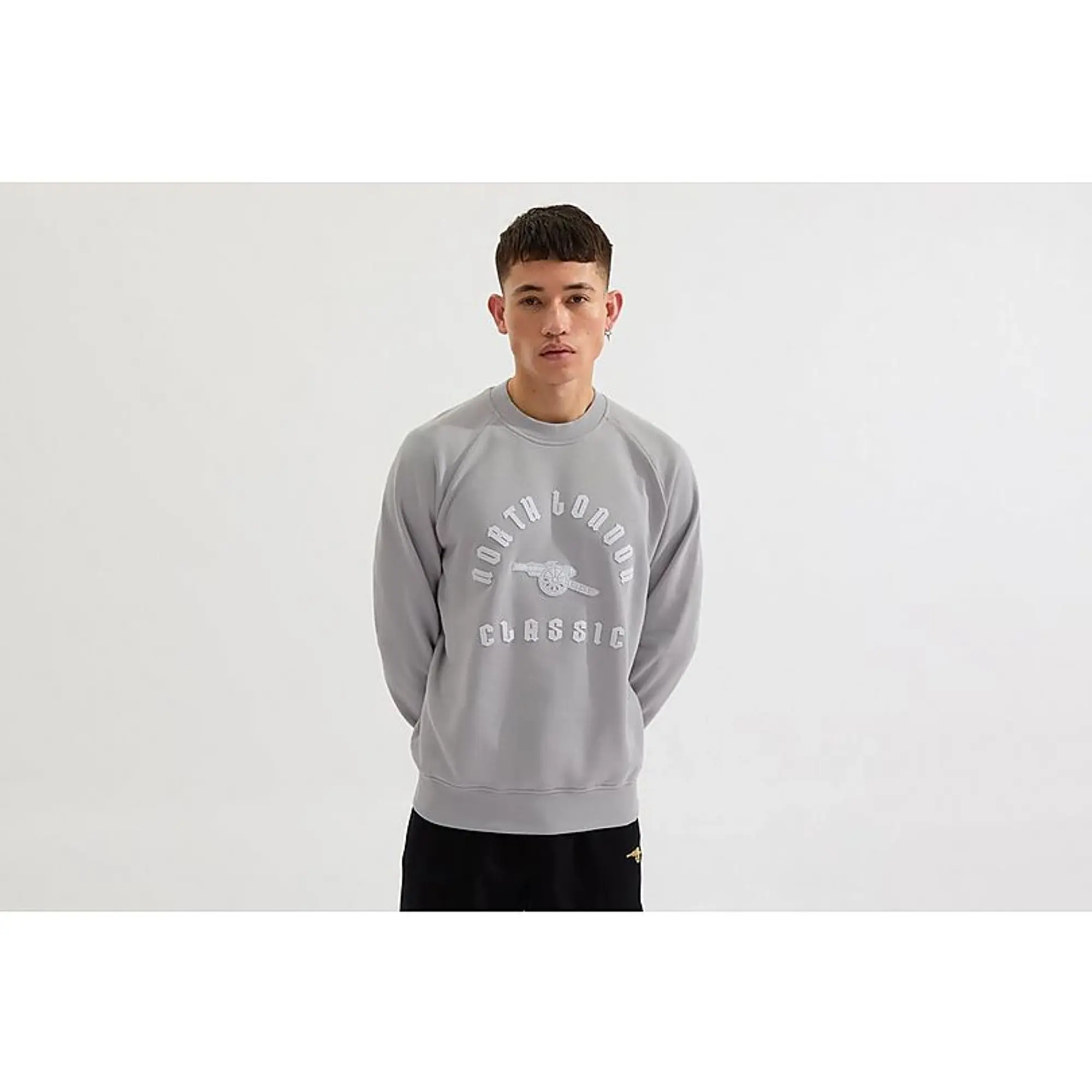 Arsenal North London Classic Grey Logo Sweatshirt, Multicolor
