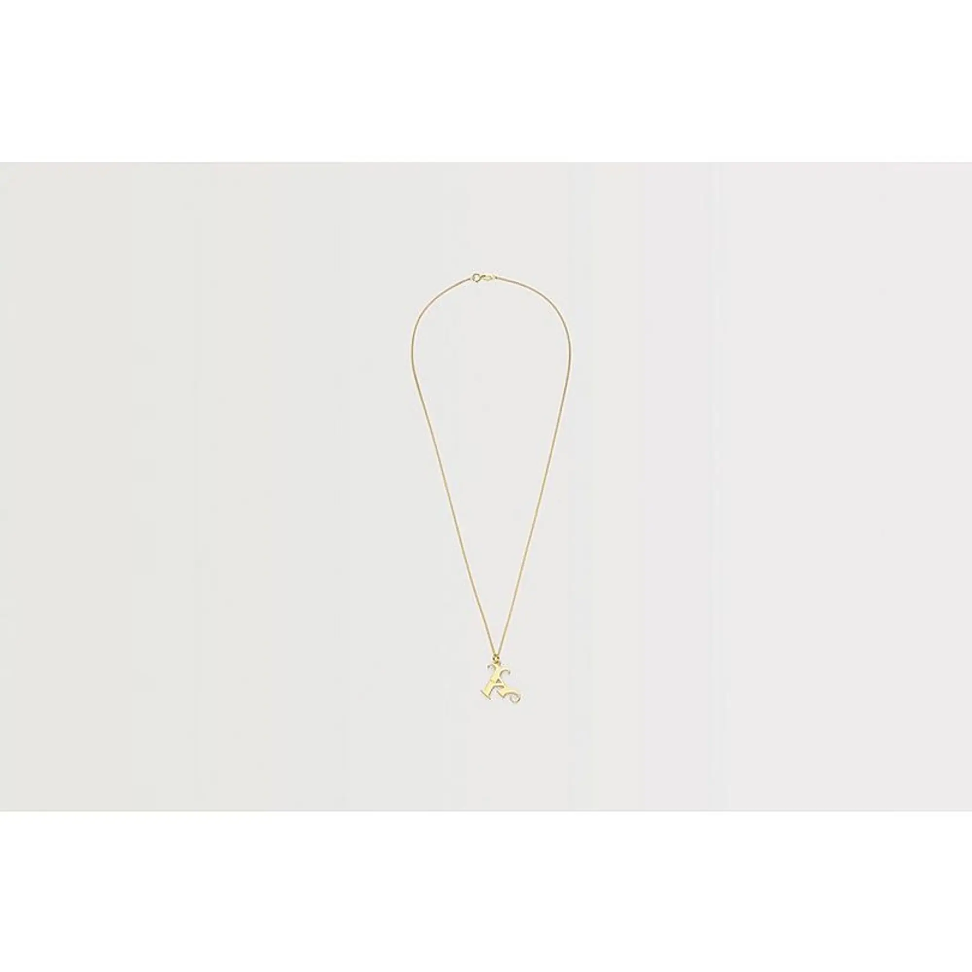 Arsenal 18ct Gold Plated Silver Gothic A Pendant, Multicolor