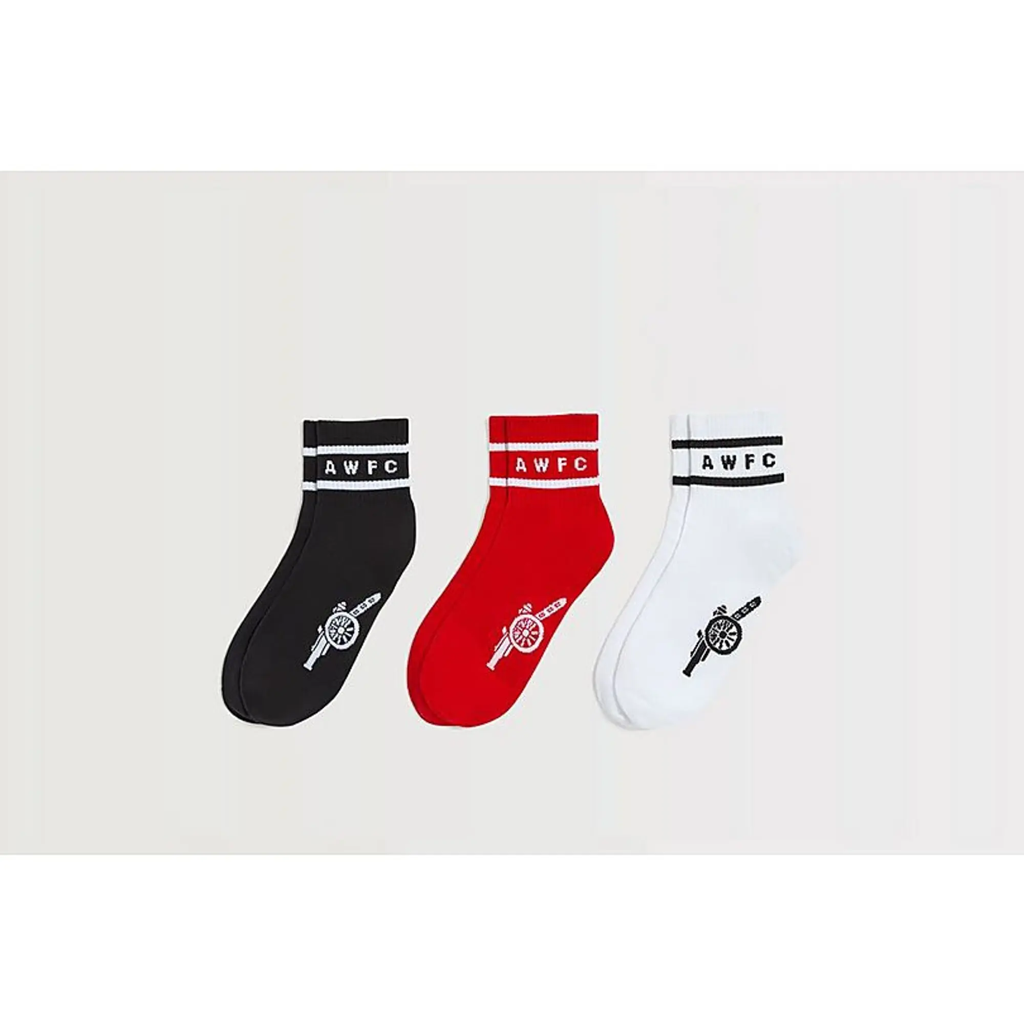 Arsenal AWFC 3pk Socks, Multicolor