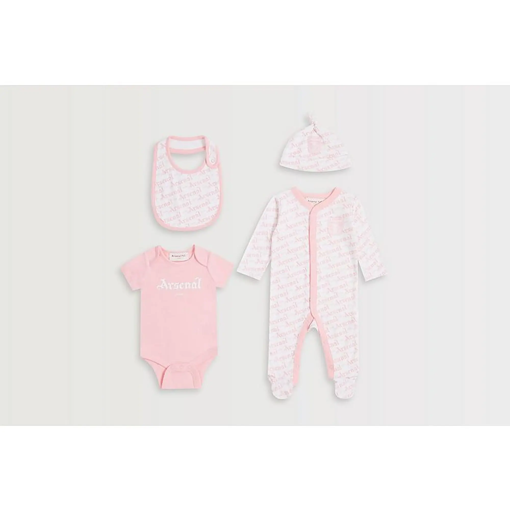 Arsenal Baby Concordia Pink 4pc Gift Set, Multicolor