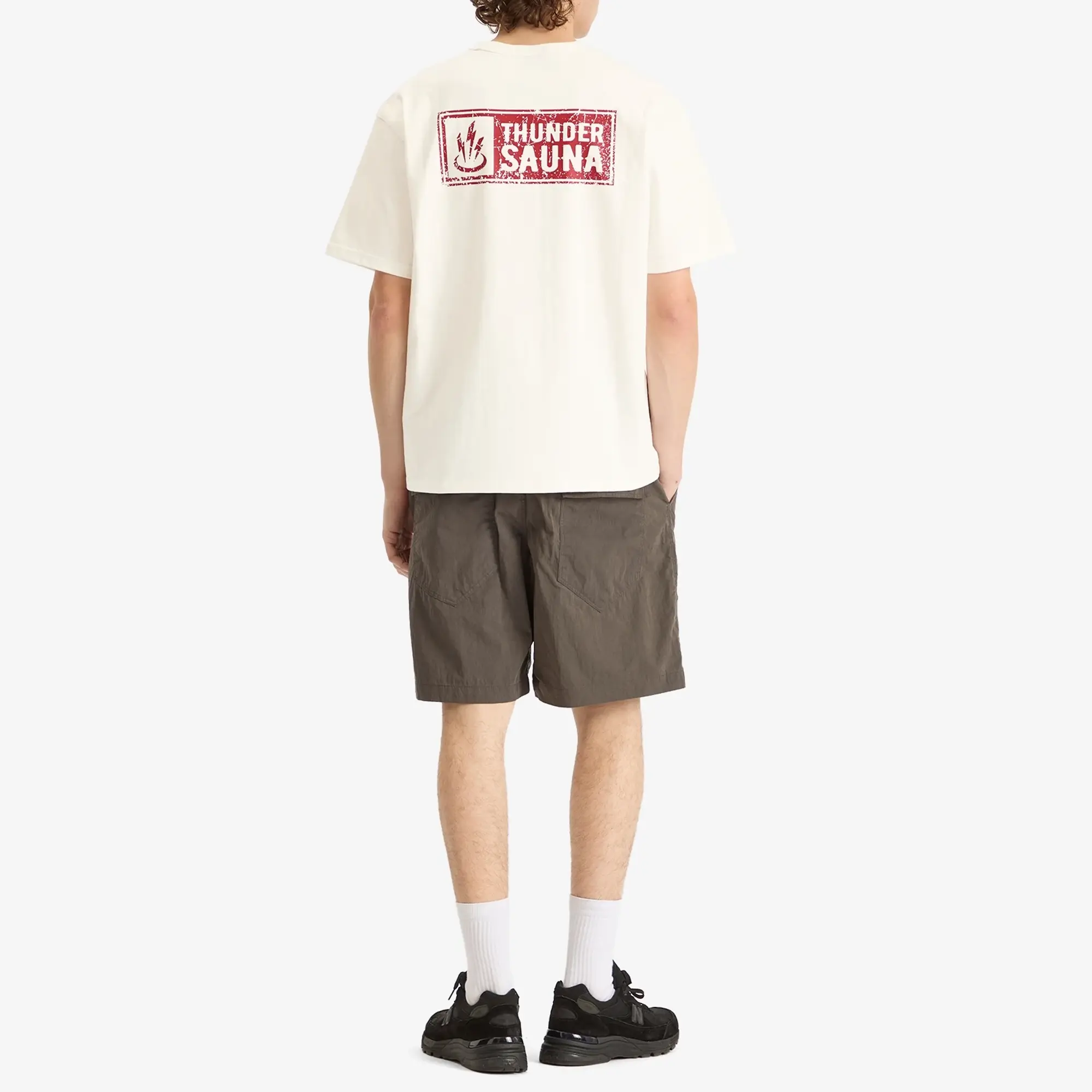 FrizmWORKS Men's Thunder Sauna Signboard T-Shirt White