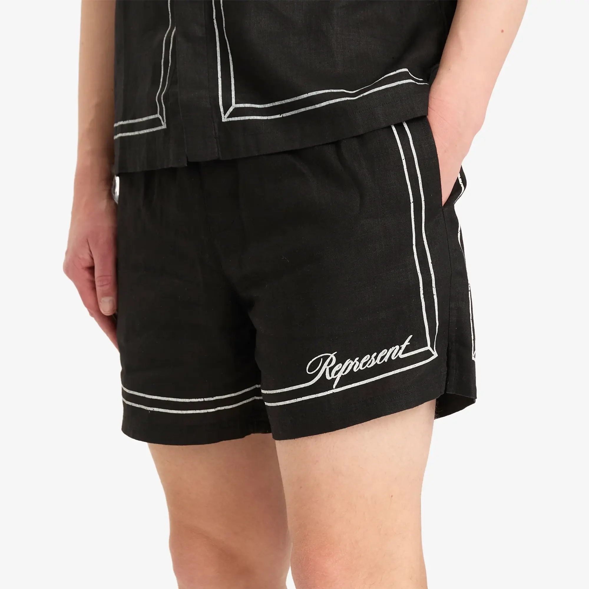 Represent Men's Border Vacation Short Jet Black