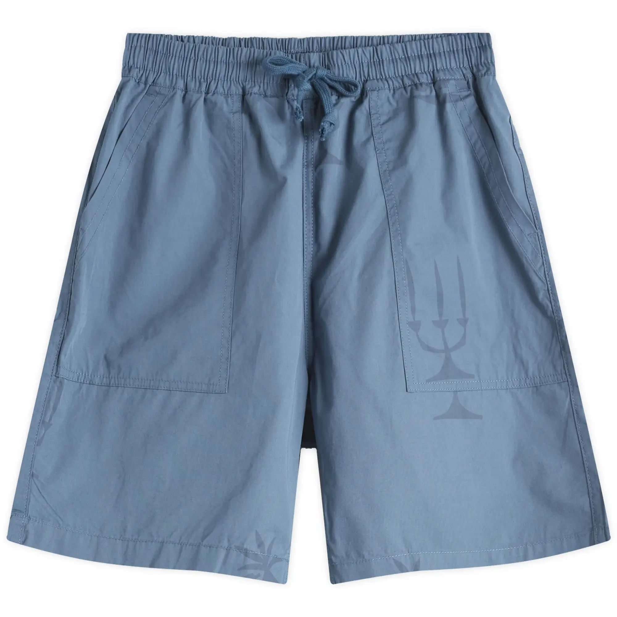 Service Works Men's Poplin Printed Chef Shorts Slate