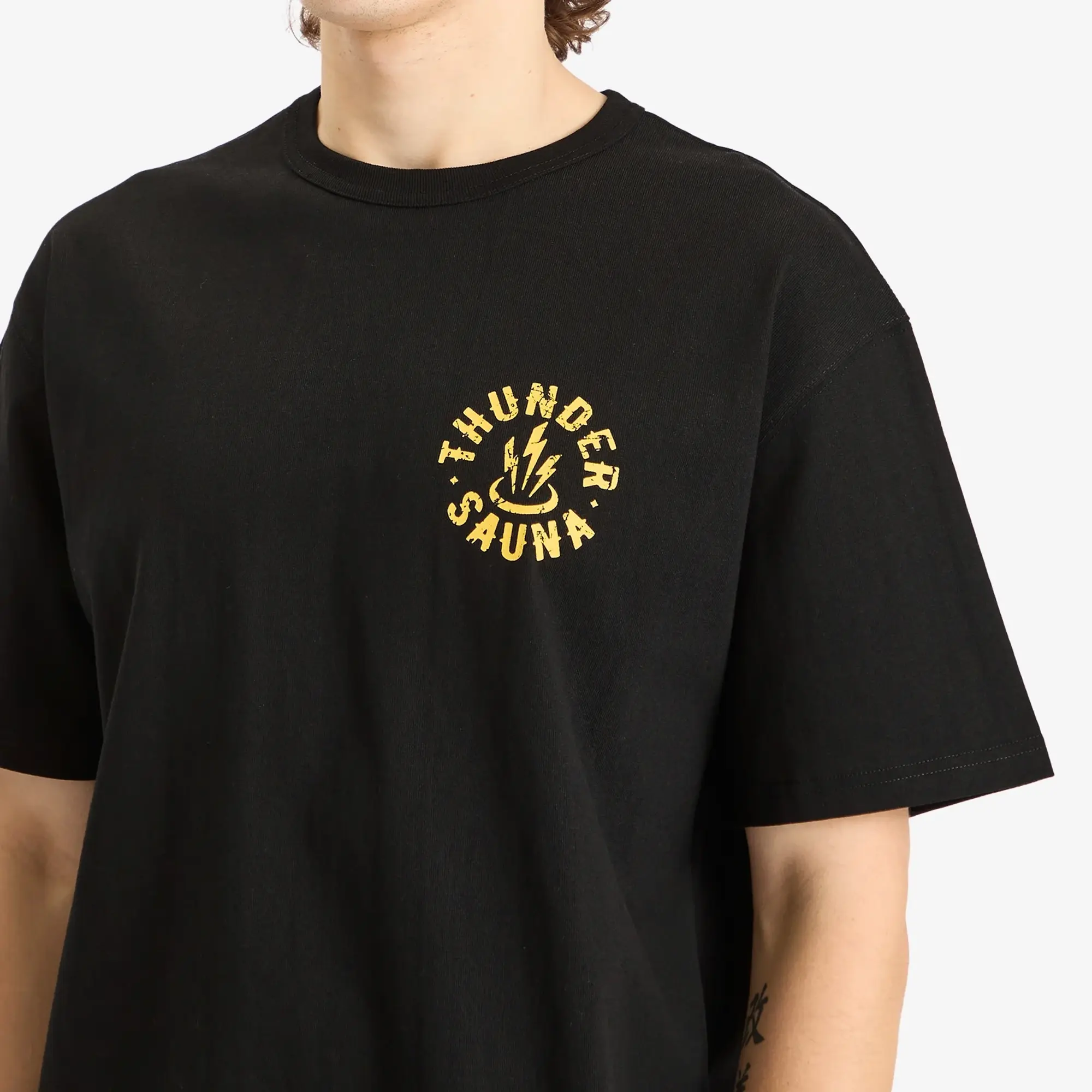 FrizmWORKS Men's Thunder Sauna Signboard T-Shirt Black