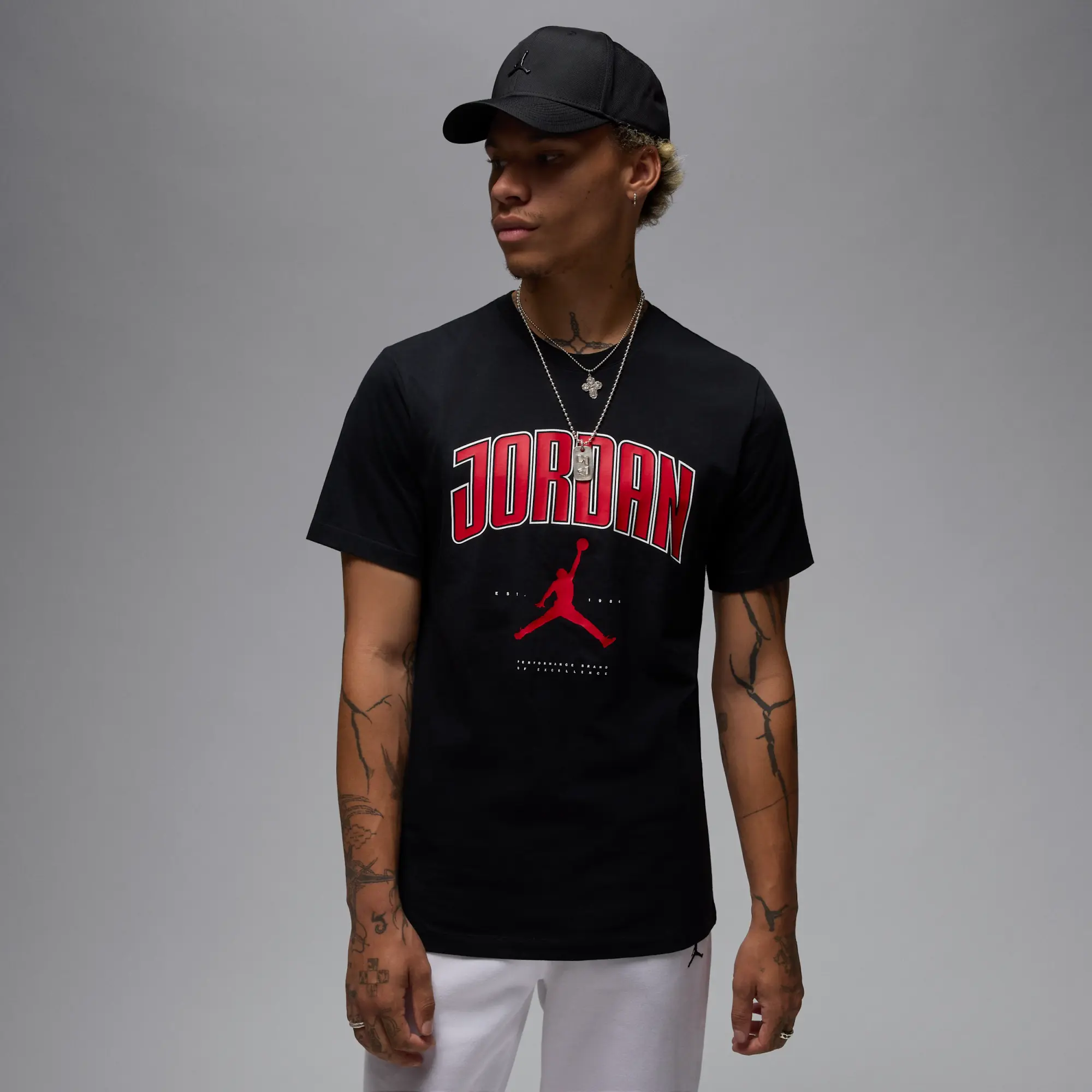 Nike Jordan Men's T-Shirt - Black - Cotton
