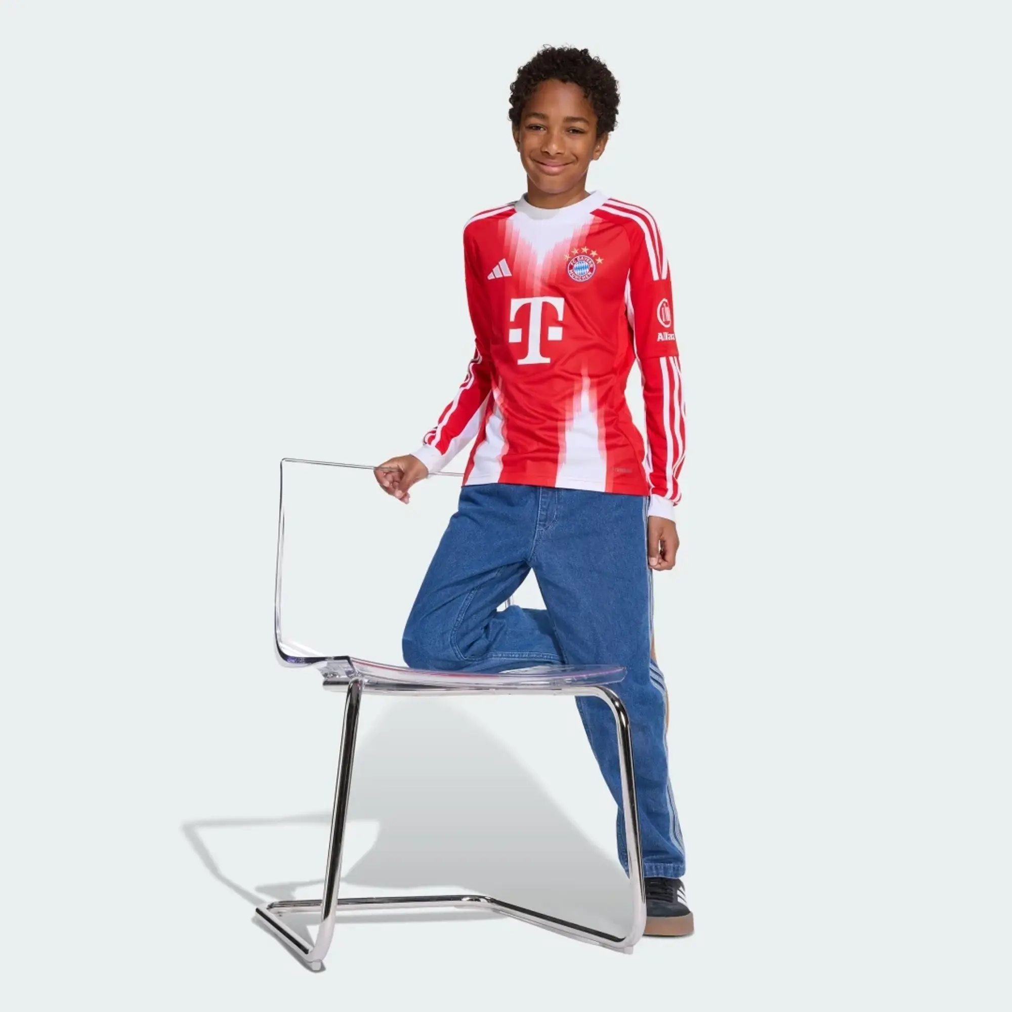 adidas FC Bayern 25/26 Long Sleeve Home Jersey Kids
