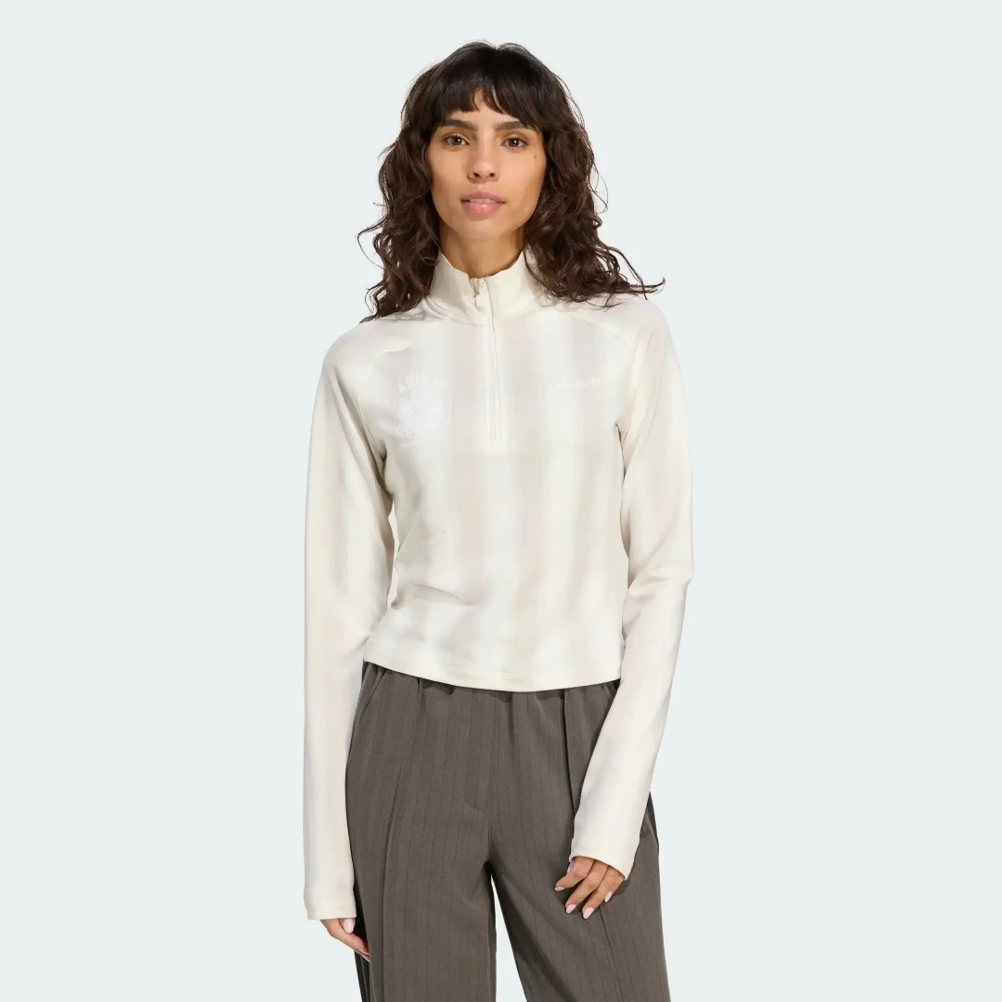 adidas Half-Zip Graphic Football Long-Sleeve Top