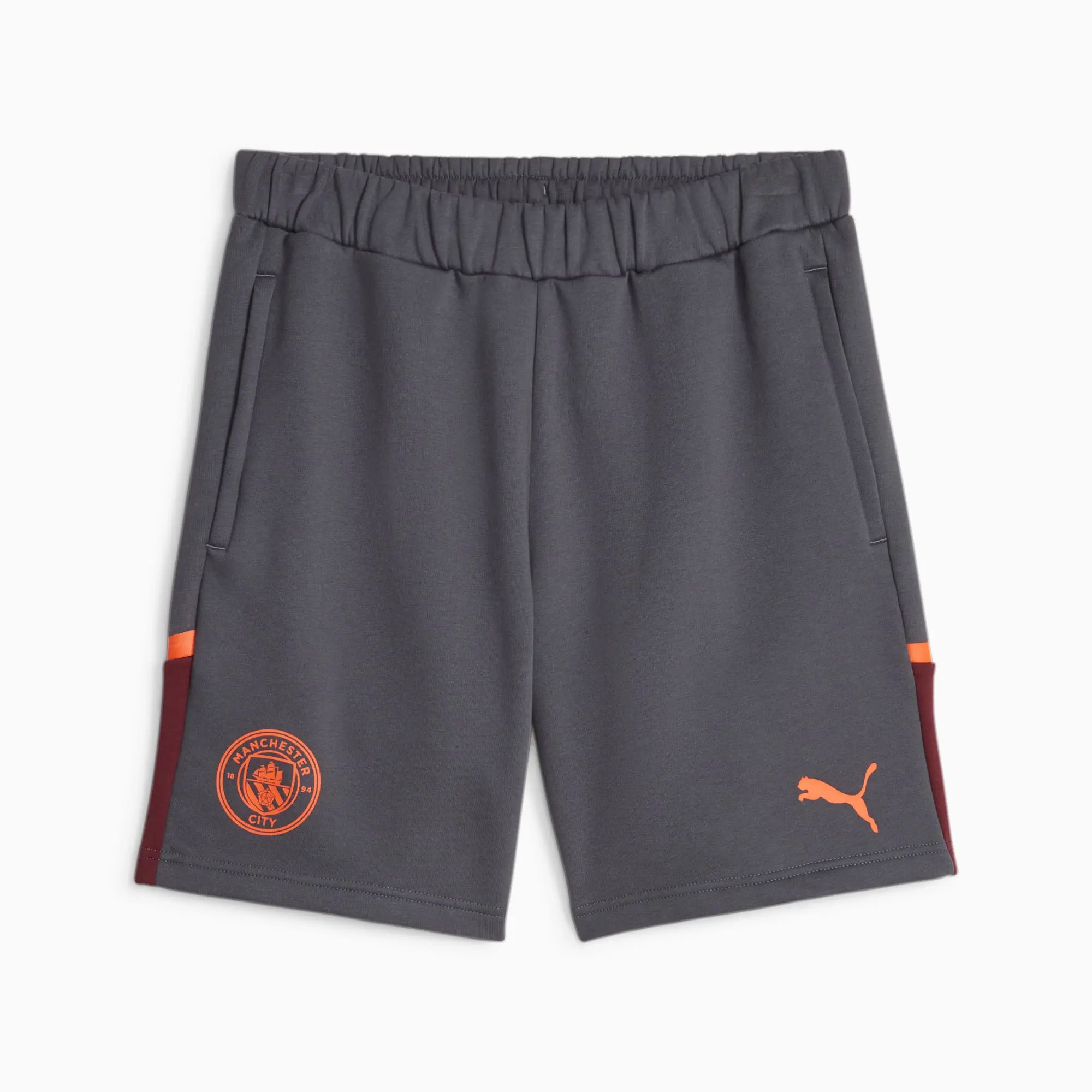 PUMA Manchester City Football Casuals Shorts, Strongray/Aubergine, size 3XL