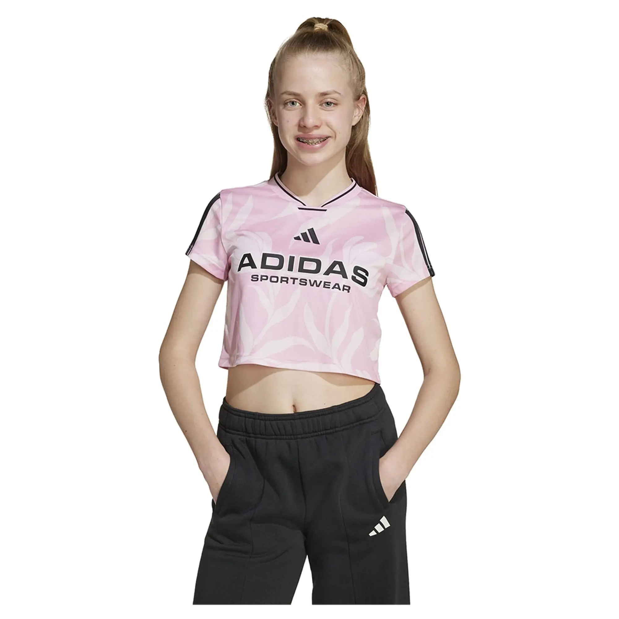Adidas House Of Tiro Colors Of Football Crop Short Sleeve T-shirt